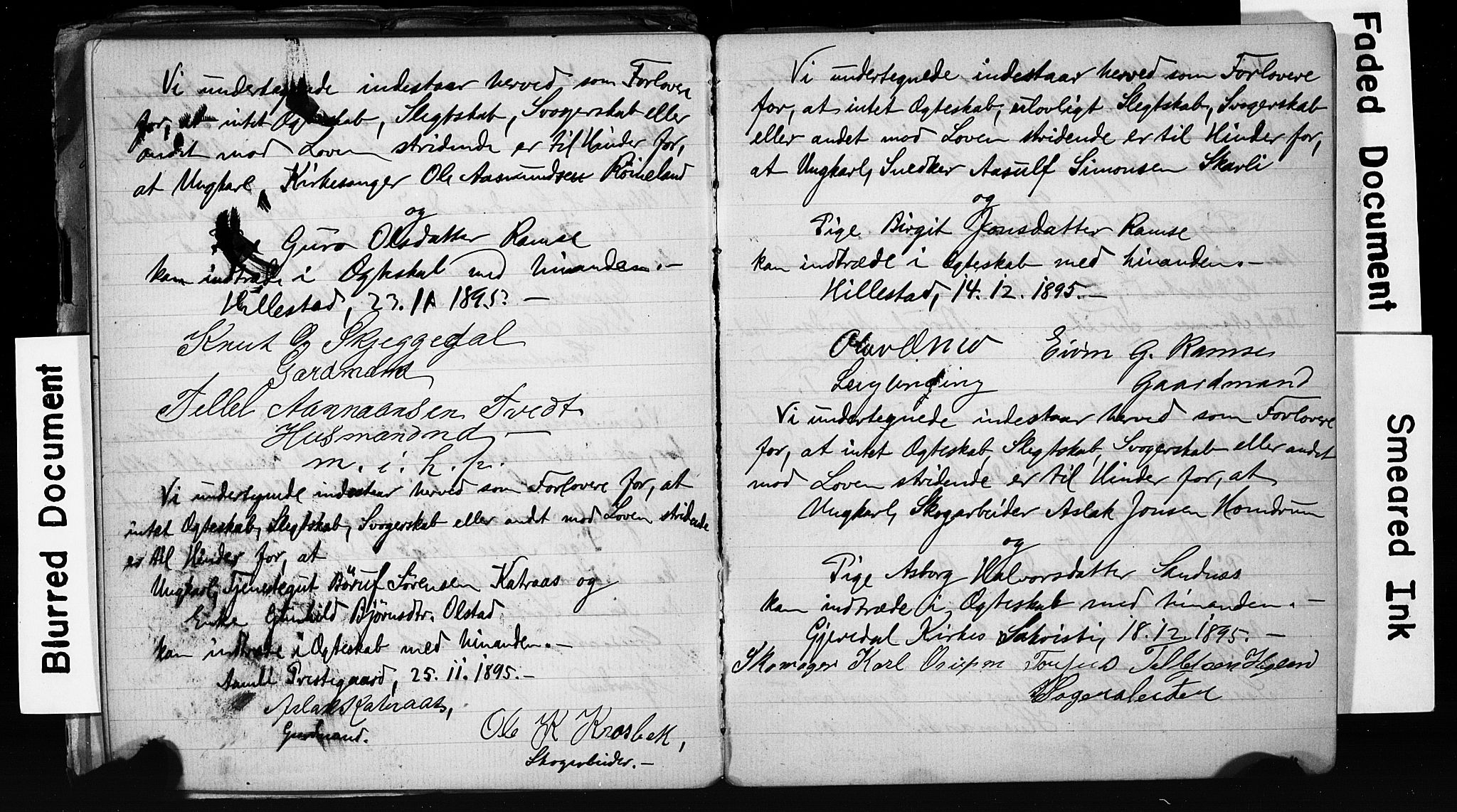Åmli sokneprestkontor, AV/SAK-1111-0050/F/Fe/L0003: Best man's statements no. A VI 20, 1885-1905