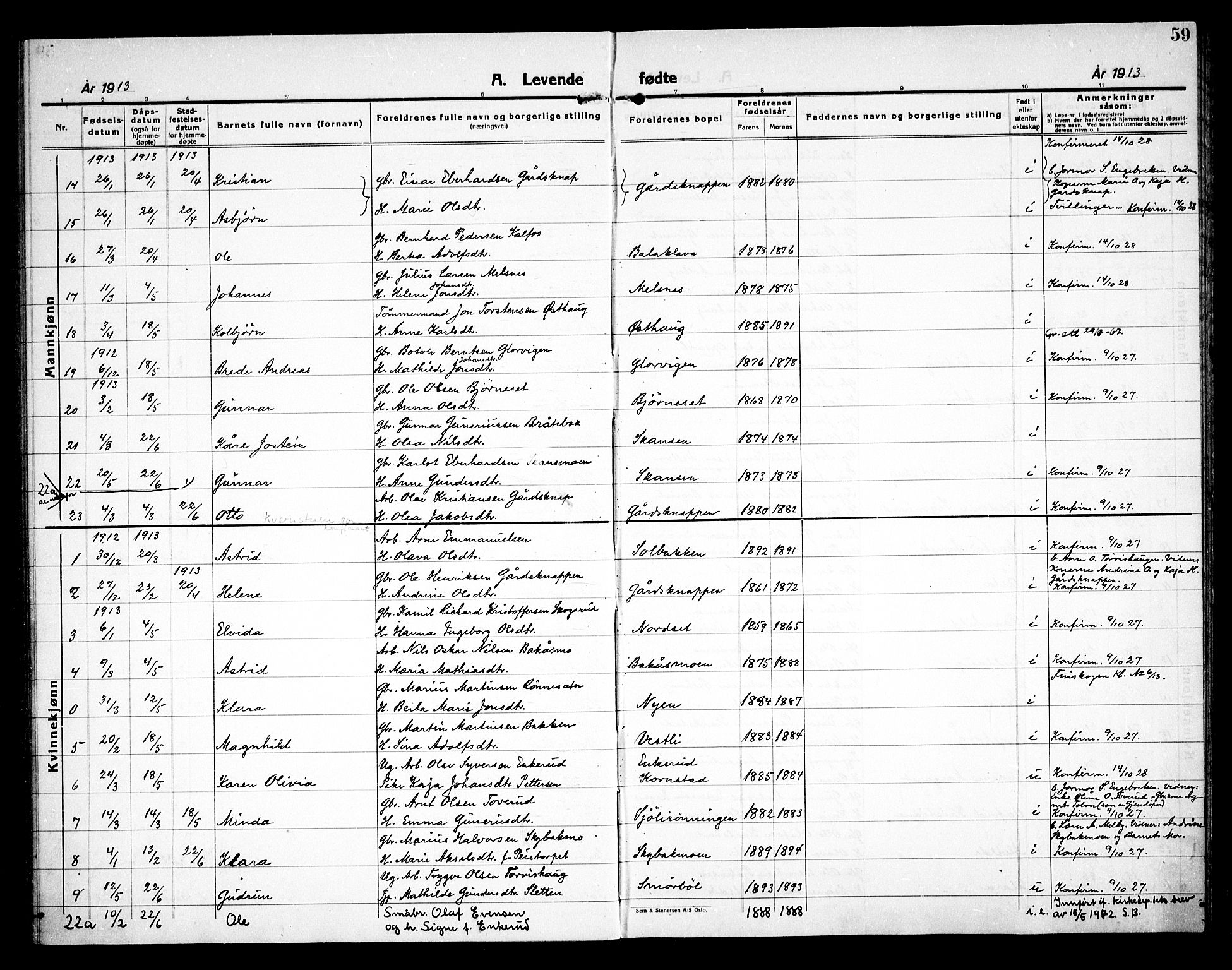 Åsnes prestekontor, AV/SAH-PREST-042/H/Ha/Haa/L0000D: Parish register (official) no. 0B, 1890-1929, p. 59