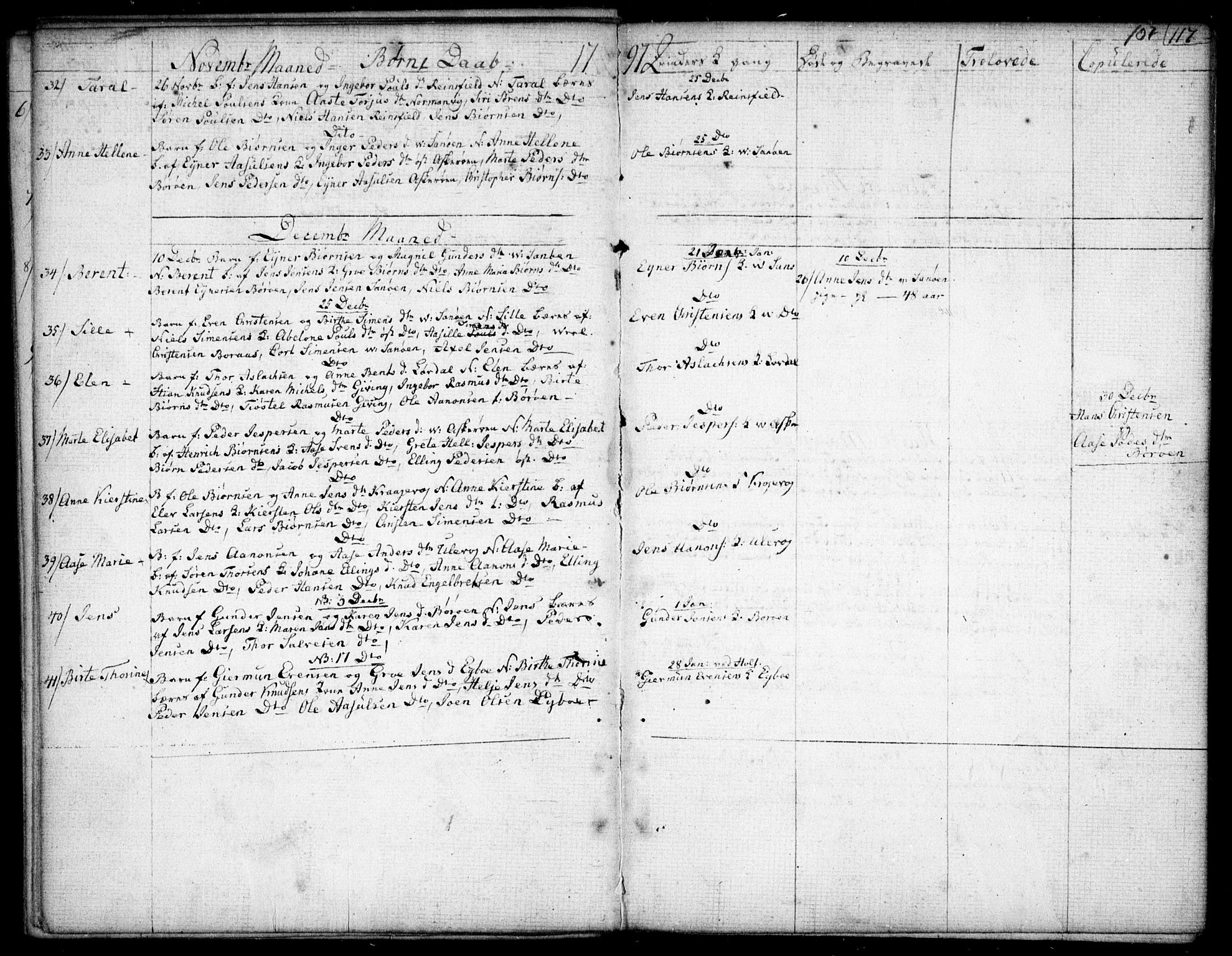 Dypvåg sokneprestkontor, SAK/1111-0007/F/Fb/Fba/L0007: Parish register (copy) no. B 7, 1762-1810, p. 107