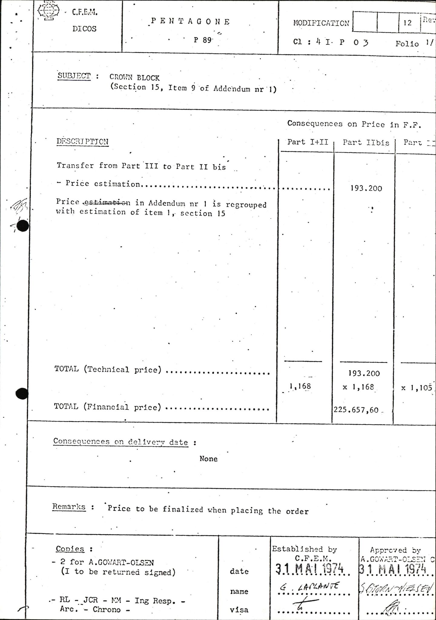 Pa 1503 - Stavanger Drilling AS, AV/SAST-A-101906/2/E/Eb/Eba/L0002: Sak og korrespondanse, 1974-1980