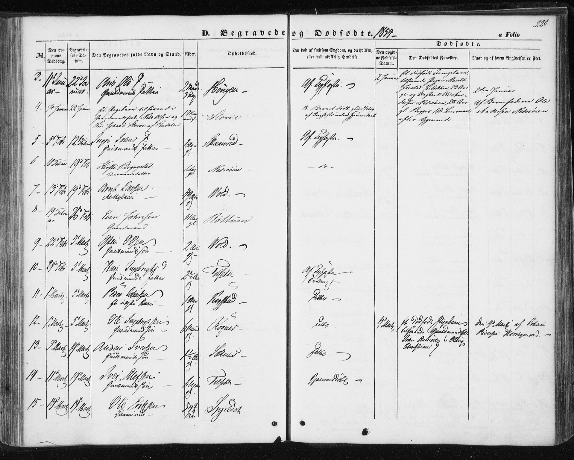 Ministerialprotokoller, klokkerbøker og fødselsregistre - Sør-Trøndelag, AV/SAT-A-1456/687/L1000: Parish register (official) no. 687A06, 1848-1869, p. 220