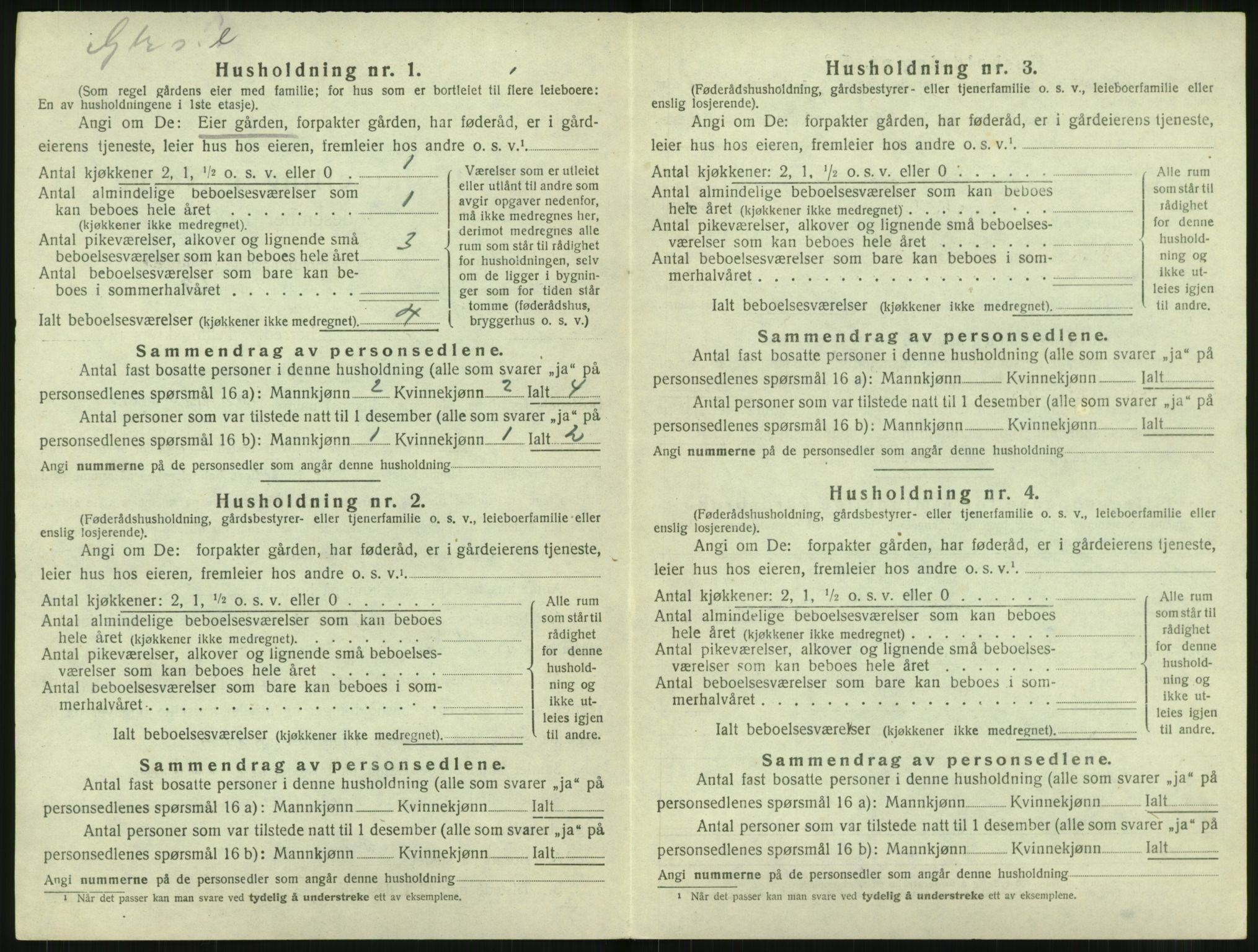 SAT, 1920 census for Borge, 1920, p. 438