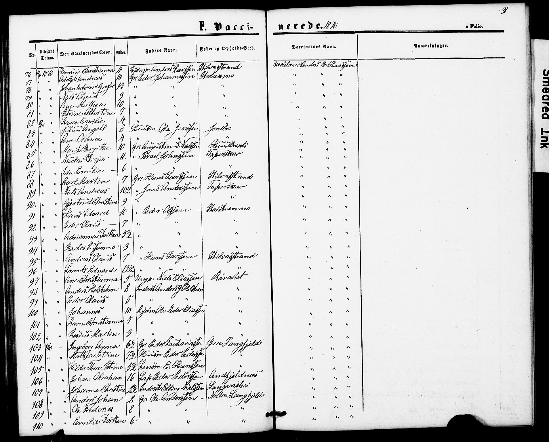 Ministerialprotokoller, klokkerbøker og fødselsregistre - Nordland, SAT/A-1459/827/L0397: Parish register (official) no. 827A09, 1862-1876, p. 31
