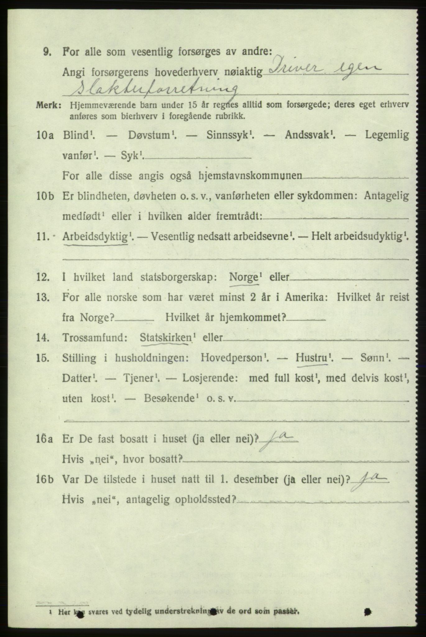 SAB, 1920 census for Skånevik, 1920, p. 3180