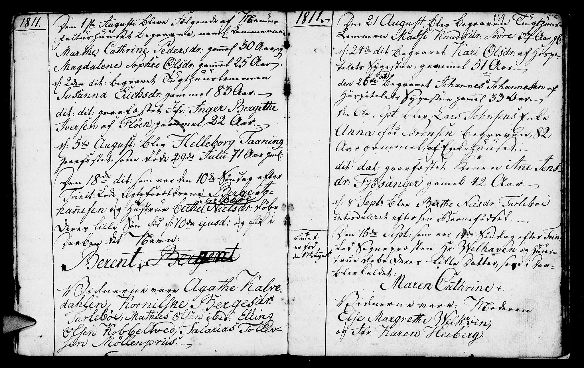 St. Jørgens hospital og Årstad sokneprestembete, AV/SAB-A-99934: Parish register (official) no. A 2, 1766-1814, p. 169