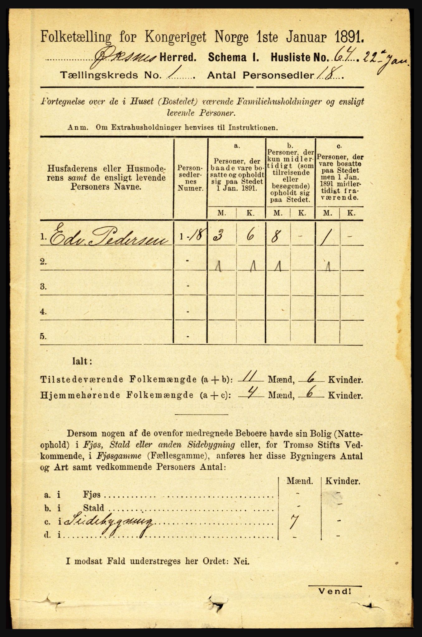 RA, 1891 census for 1868 Øksnes, 1891, p. 82