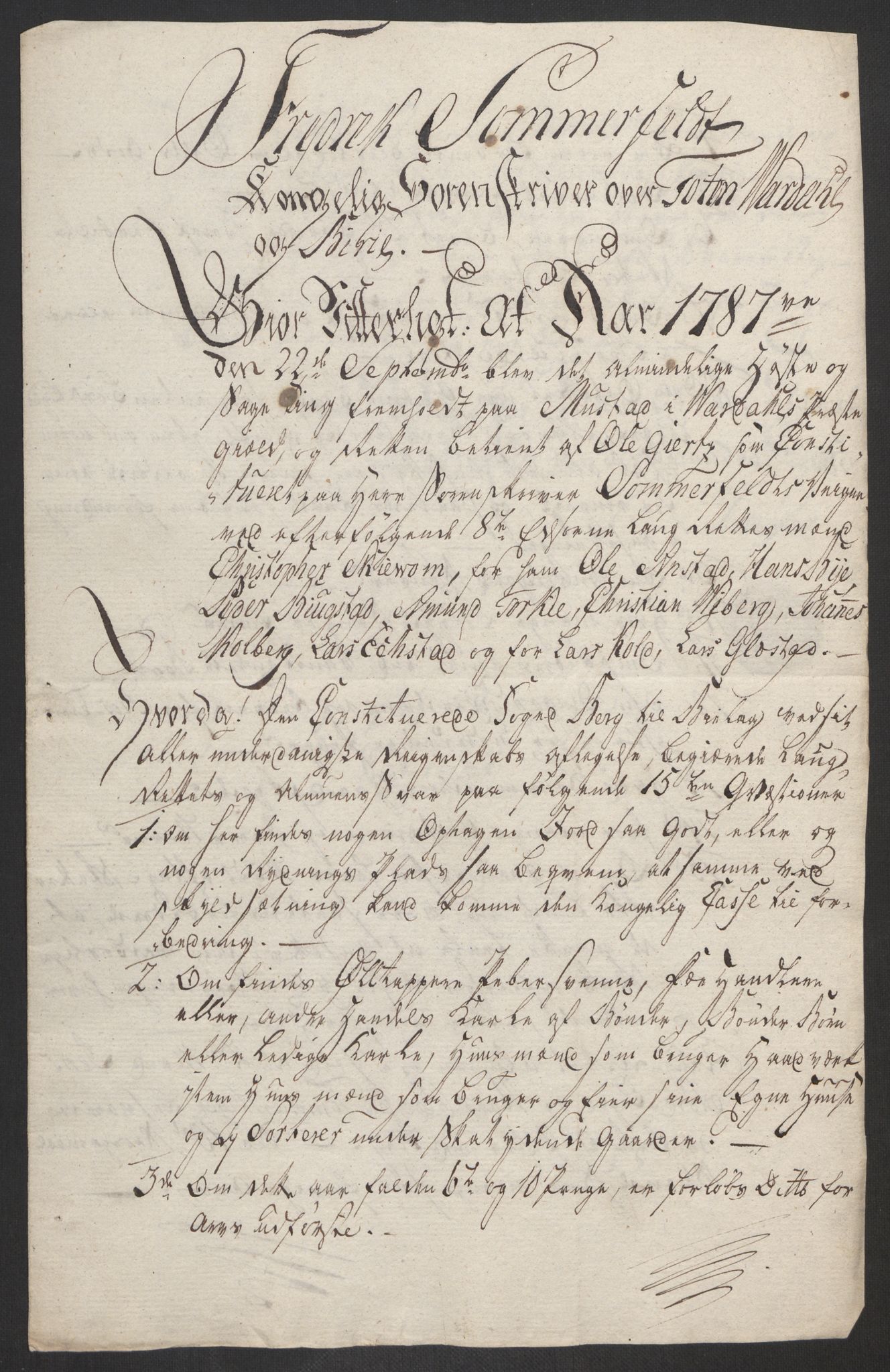 Rentekammeret inntil 1814, Reviderte regnskaper, Fogderegnskap, RA/EA-4092/R19/L1374: Fogderegnskap Toten, Hadeland og Vardal, 1787, p. 38