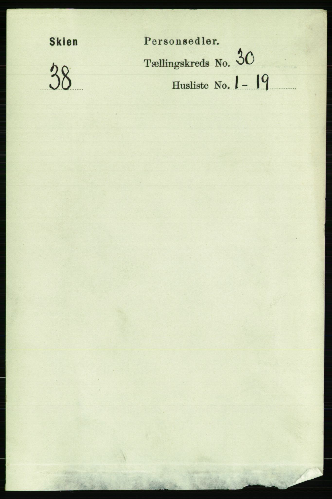 RA, 1891 census for 0806 Skien, 1891, p. 6852