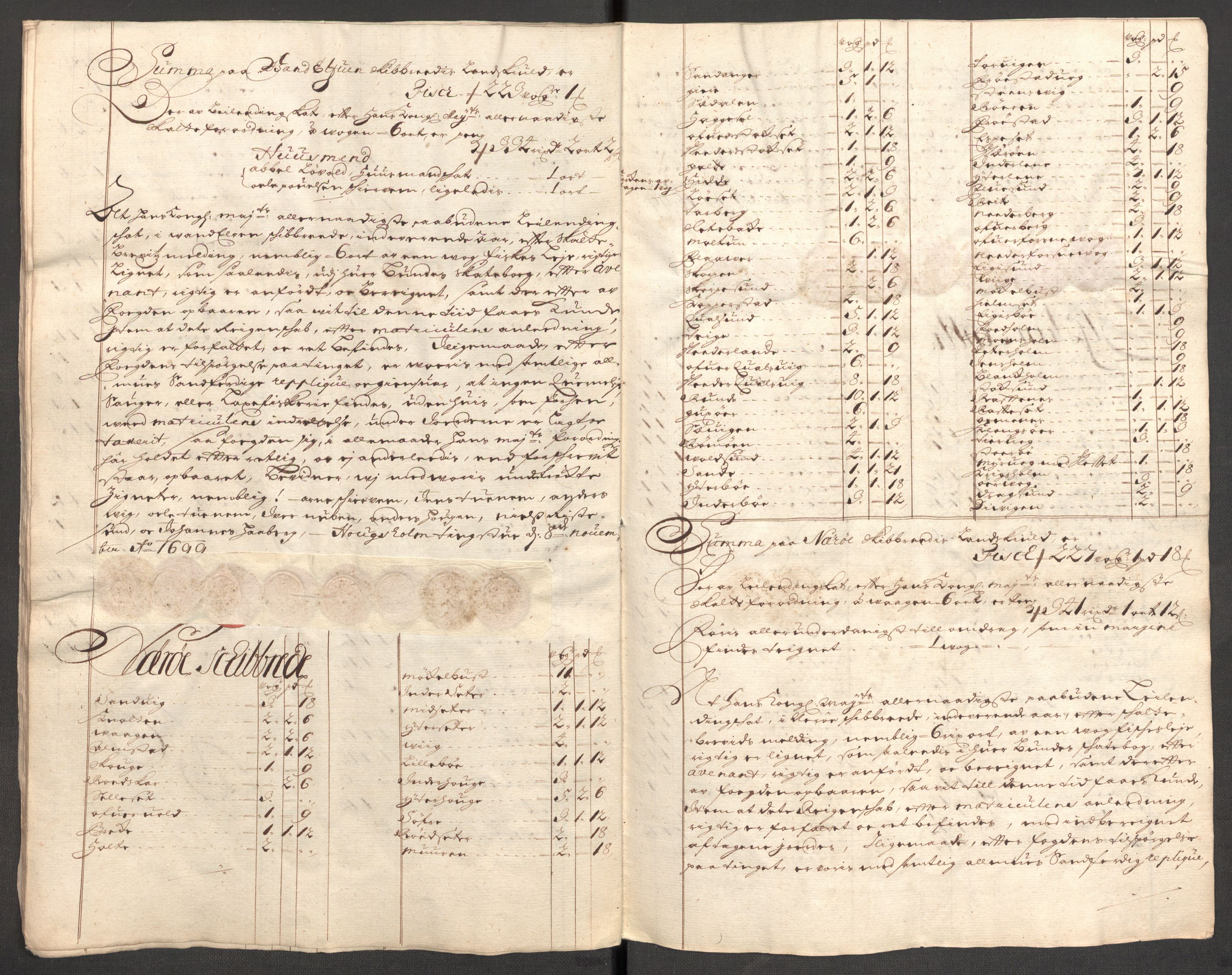 Rentekammeret inntil 1814, Reviderte regnskaper, Fogderegnskap, RA/EA-4092/R54/L3557: Fogderegnskap Sunnmøre, 1699, p. 94