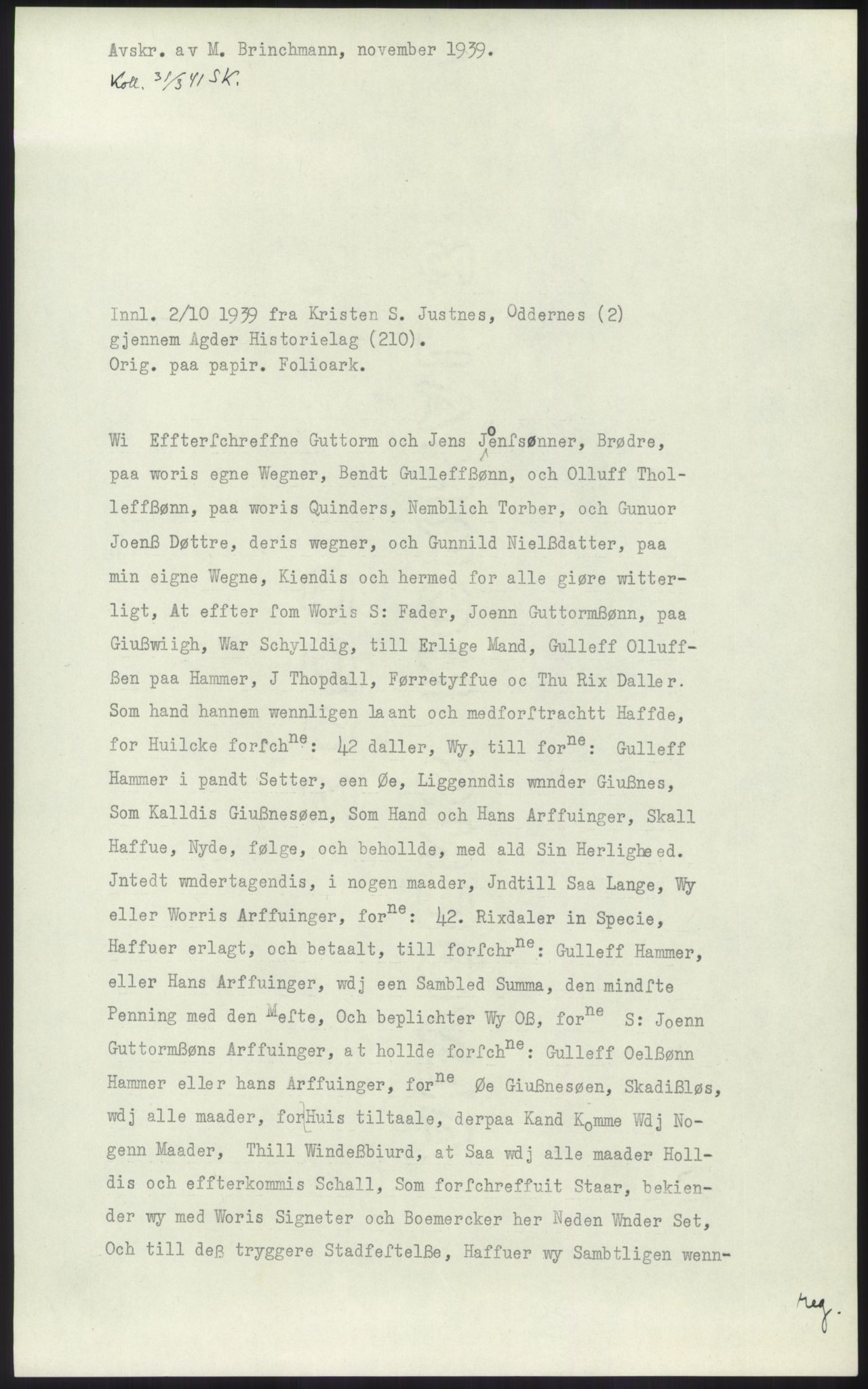 Samlinger til kildeutgivelse, Diplomavskriftsamlingen, AV/RA-EA-4053/H/Ha, p. 1746