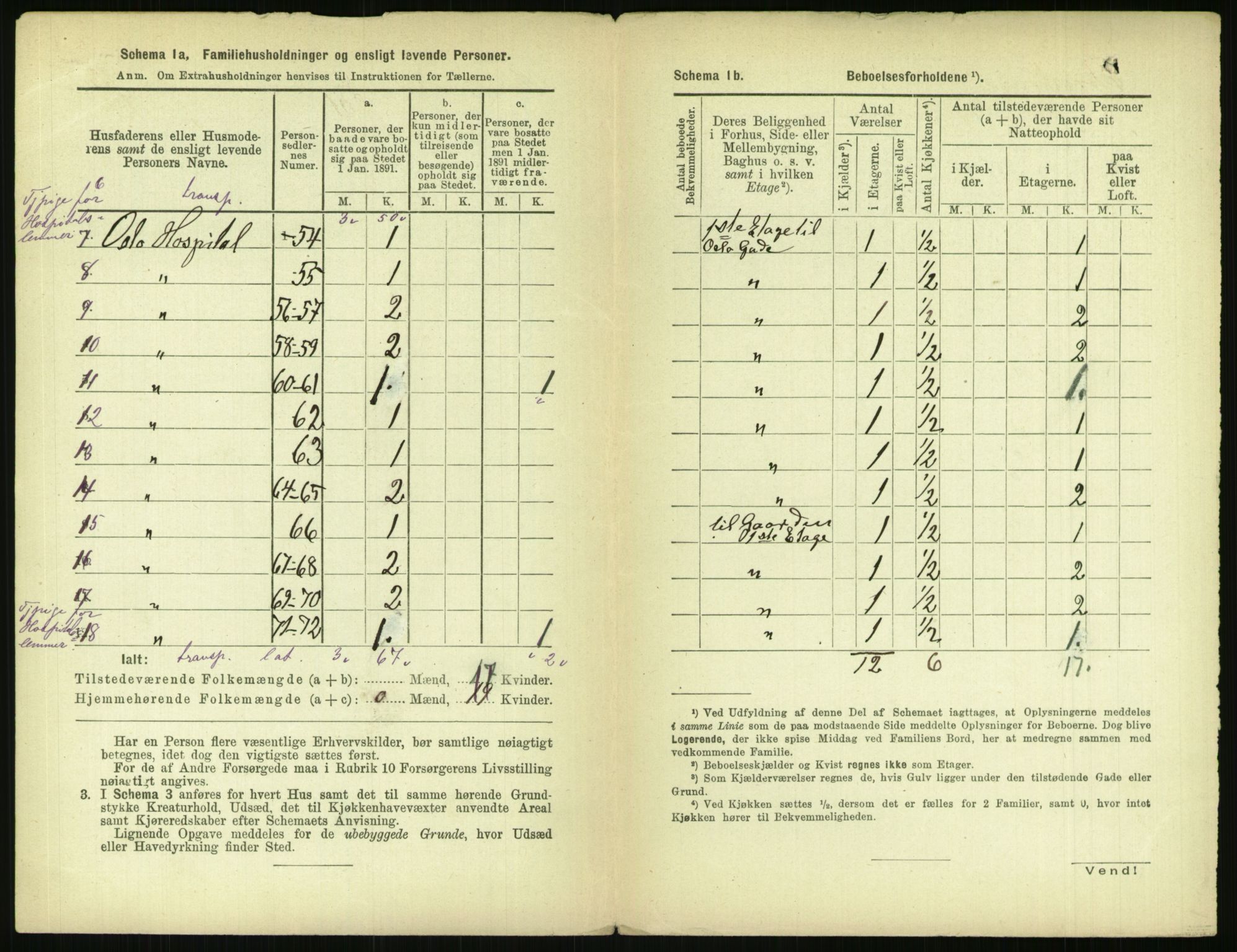 RA, 1891 census for 0301 Kristiania, 1891, p. 120905