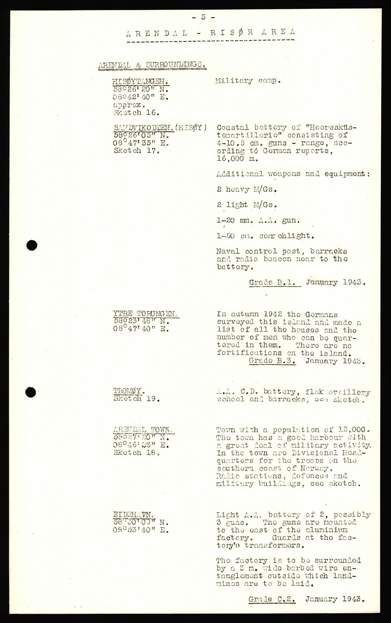 Forsvaret, Forsvarets overkommando II, AV/RA-RAFA-3915/D/Dd/L0002: Aust-Agder fylke, 1942-1944, p. 11