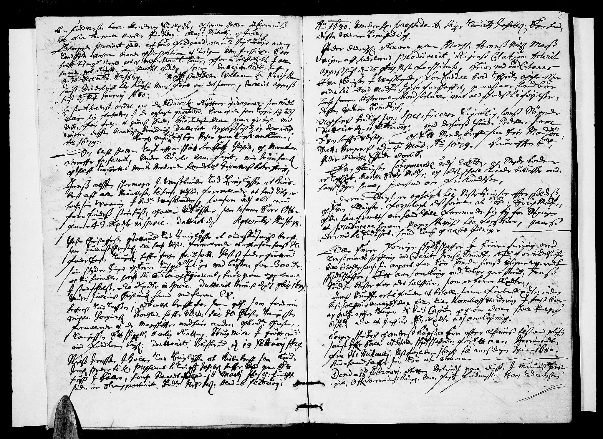 Eiker, Modum og Sigdal sorenskriveri, SAKO/A-123/F/Fa/Faa/L0045: Tingbok, 1680, p. 2