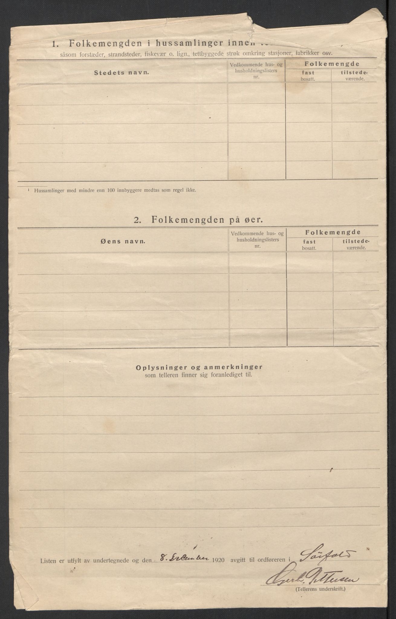 SAT, 1920 census for Sørfold, 1920, p. 26