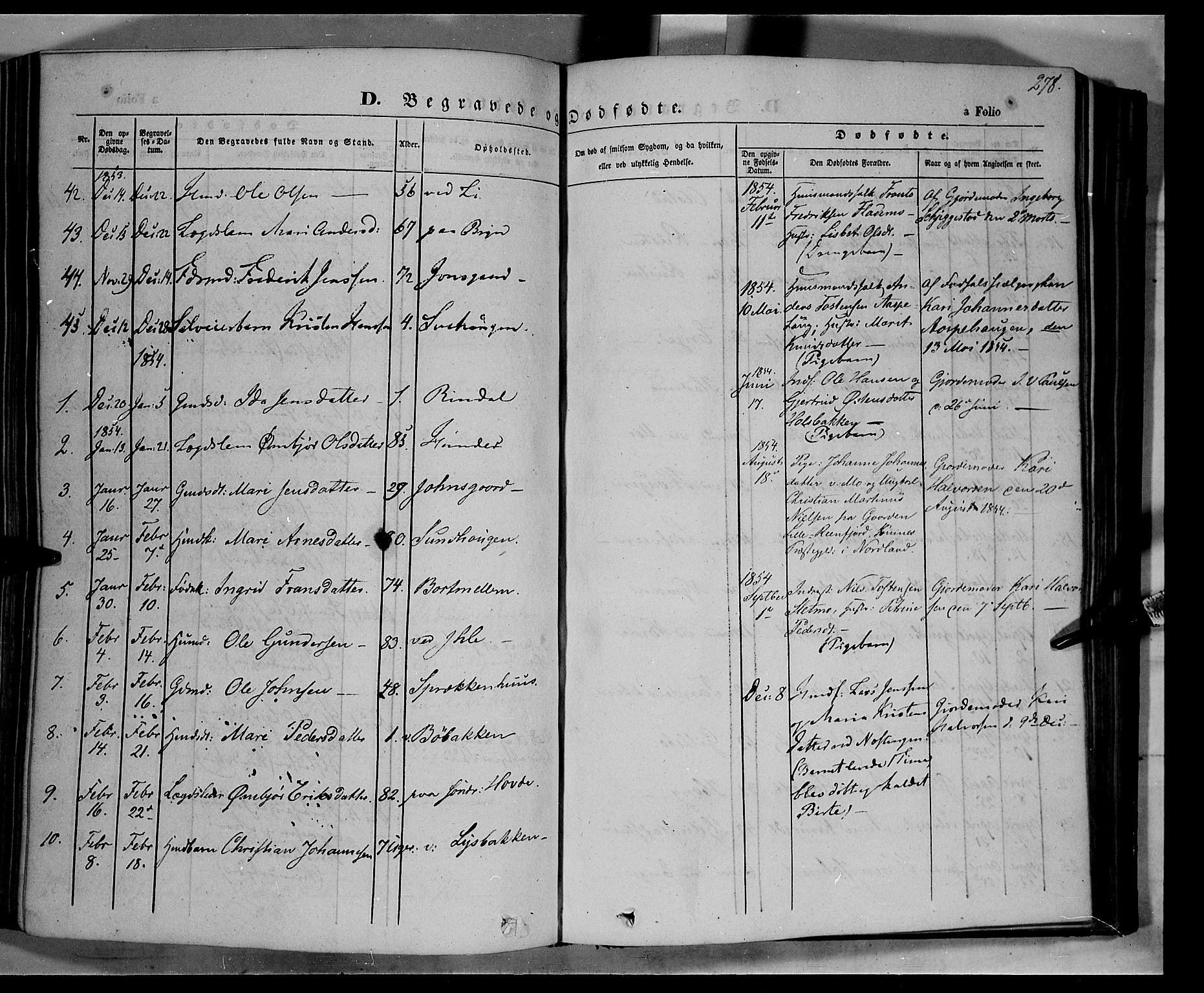 Øyer prestekontor, AV/SAH-PREST-084/H/Ha/Haa/L0005: Parish register (official) no. 5, 1842-1857, p. 278