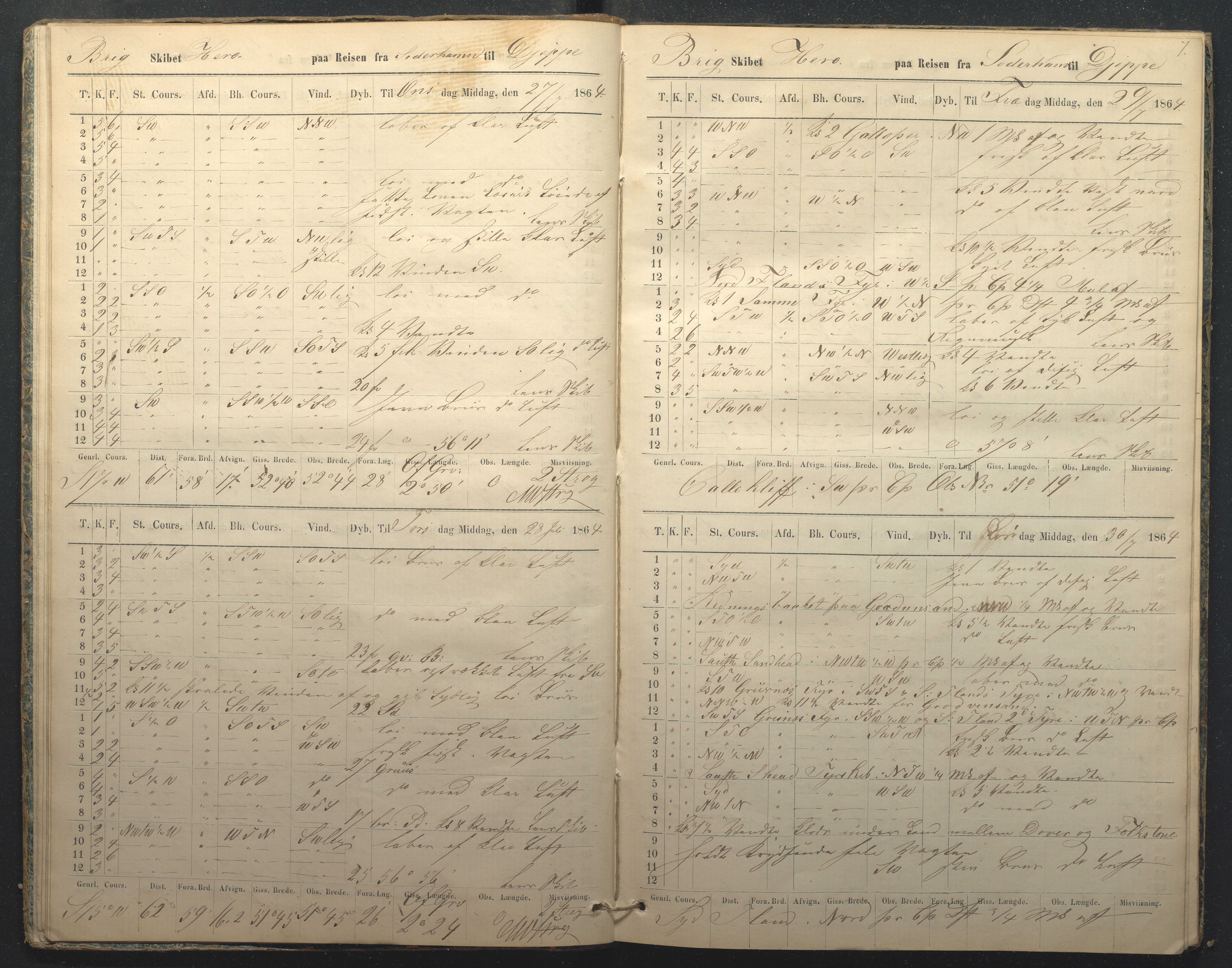 Fartøysarkivet, AAKS/PA-1934/F/L0157/0021: Flere fartøy (se mappenivå) / Hero (brigg), 1847-1868, p. 7