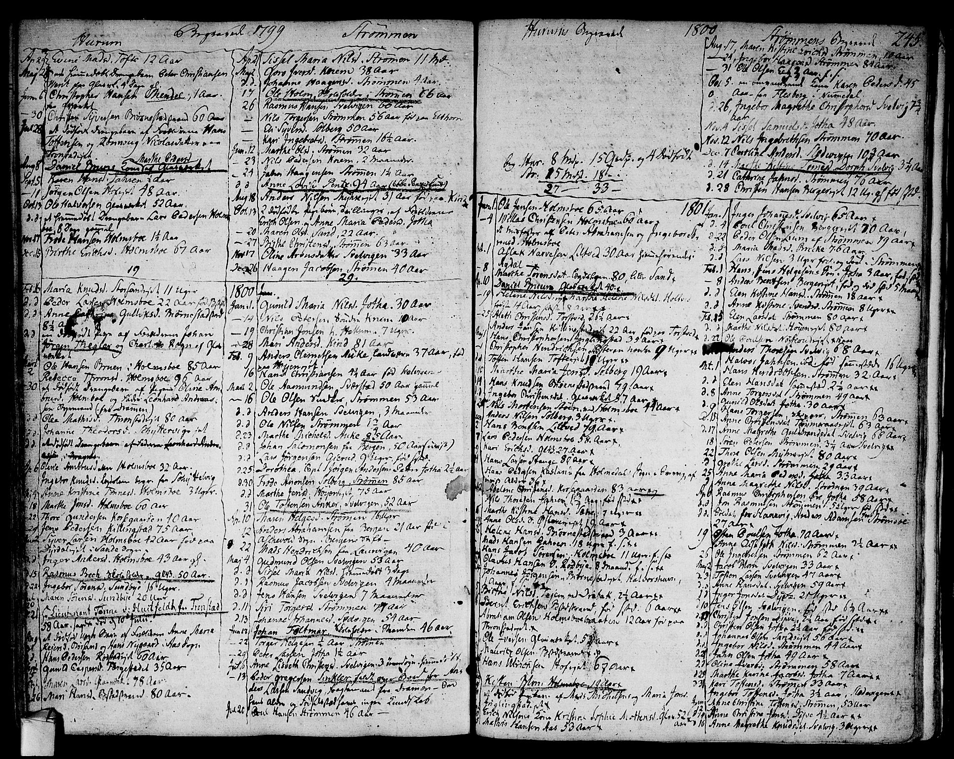 Hurum kirkebøker, SAKO/A-229/F/Fa/L0007: Parish register (official) no. 7, 1771-1810, p. 245