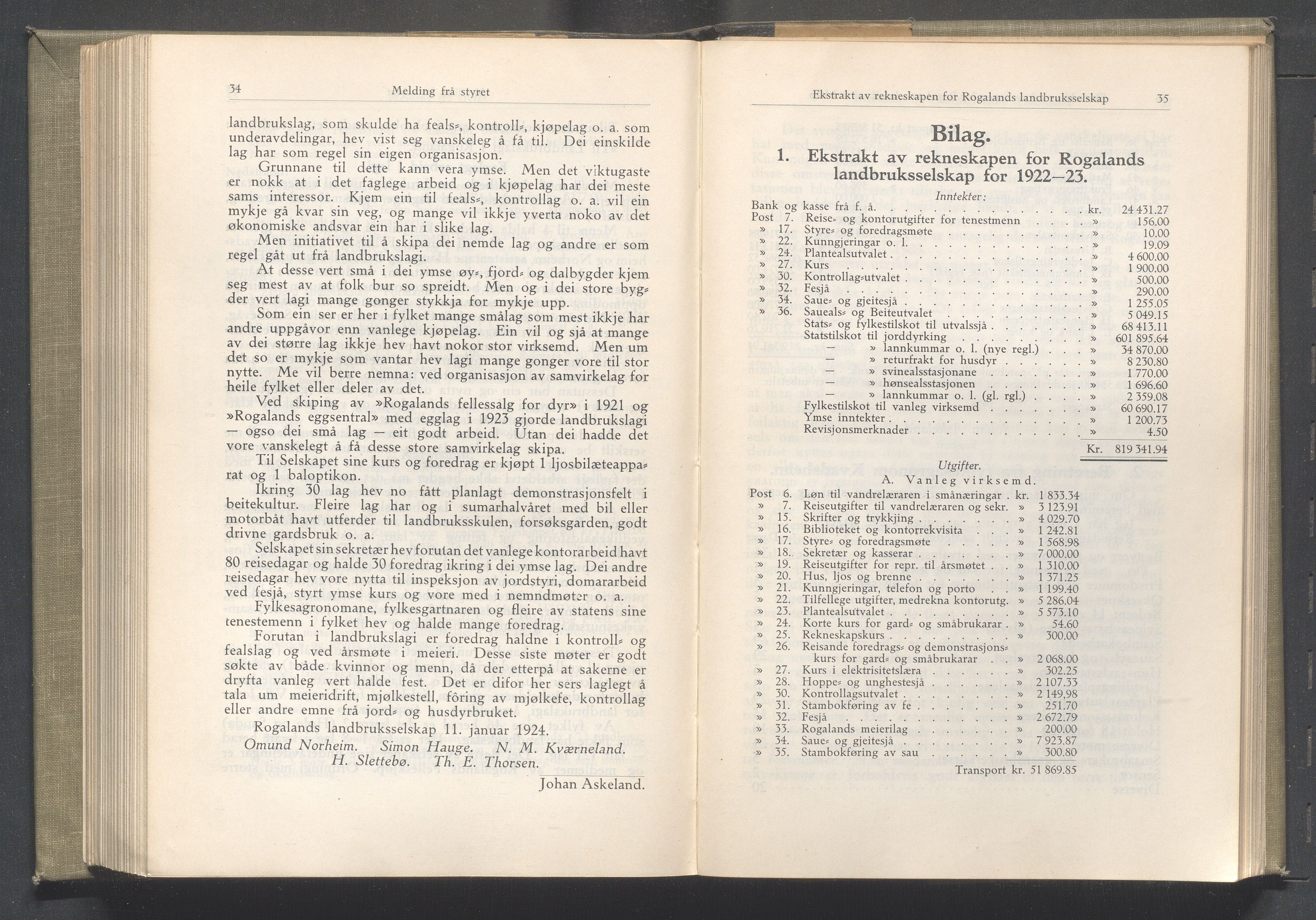 Rogaland fylkeskommune - Fylkesrådmannen , IKAR/A-900/A/Aa/Aaa/L0043: Møtebok , 1924, p. 34-35