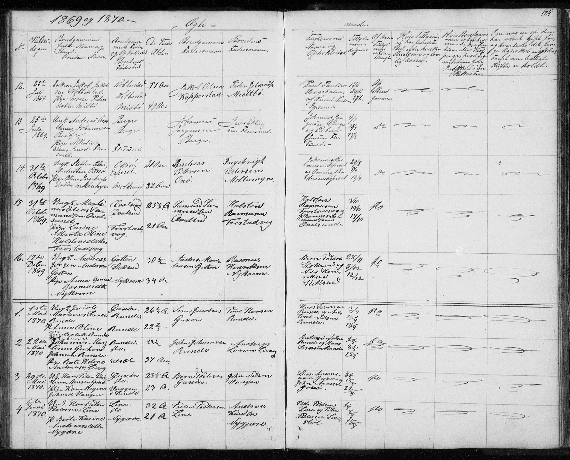 Ministerialprotokoller, klokkerbøker og fødselsregistre - Møre og Romsdal, AV/SAT-A-1454/507/L0079: Parish register (copy) no. 507C02, 1854-1877, p. 184