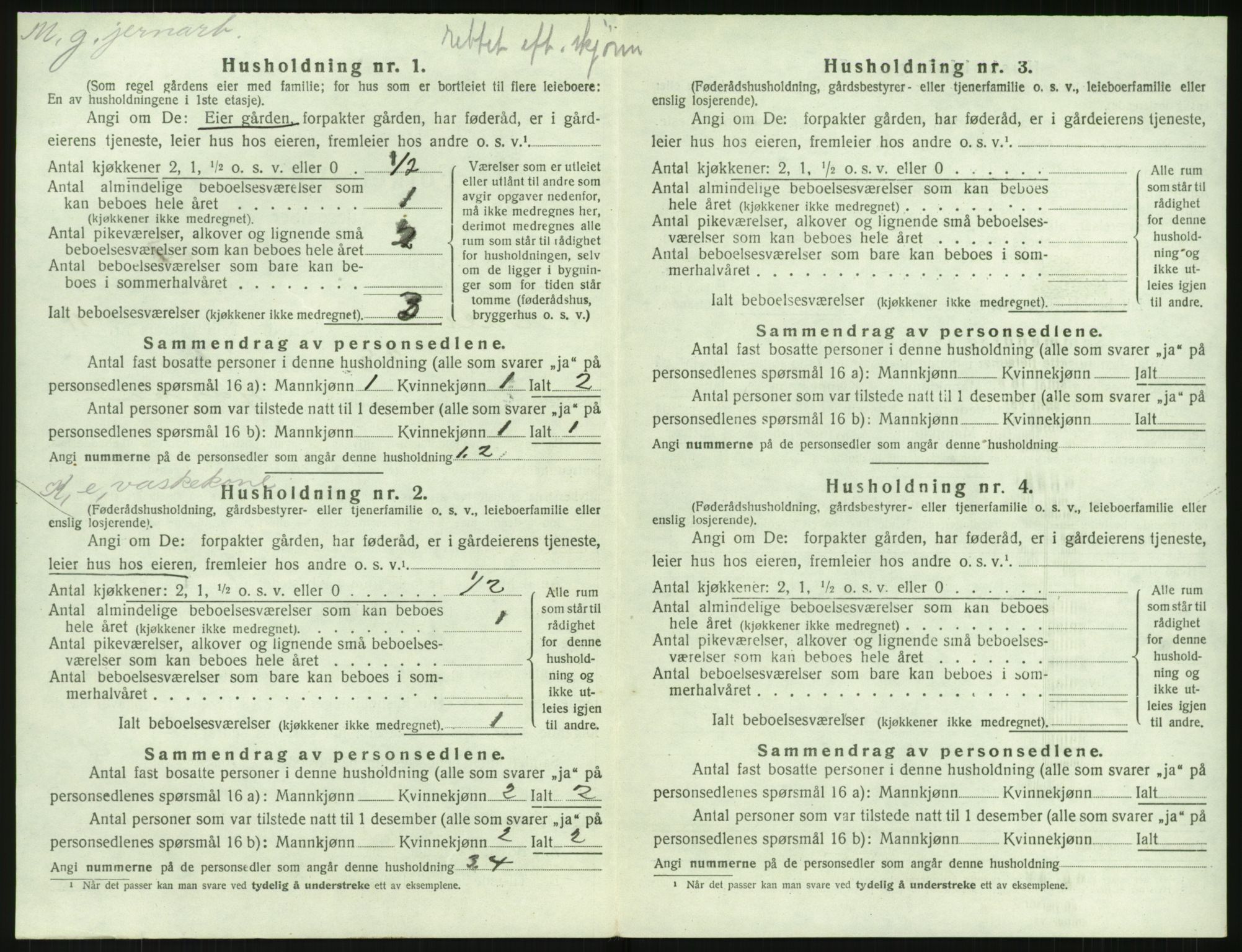 SAK, 1920 census for Holt, 1920, p. 1165