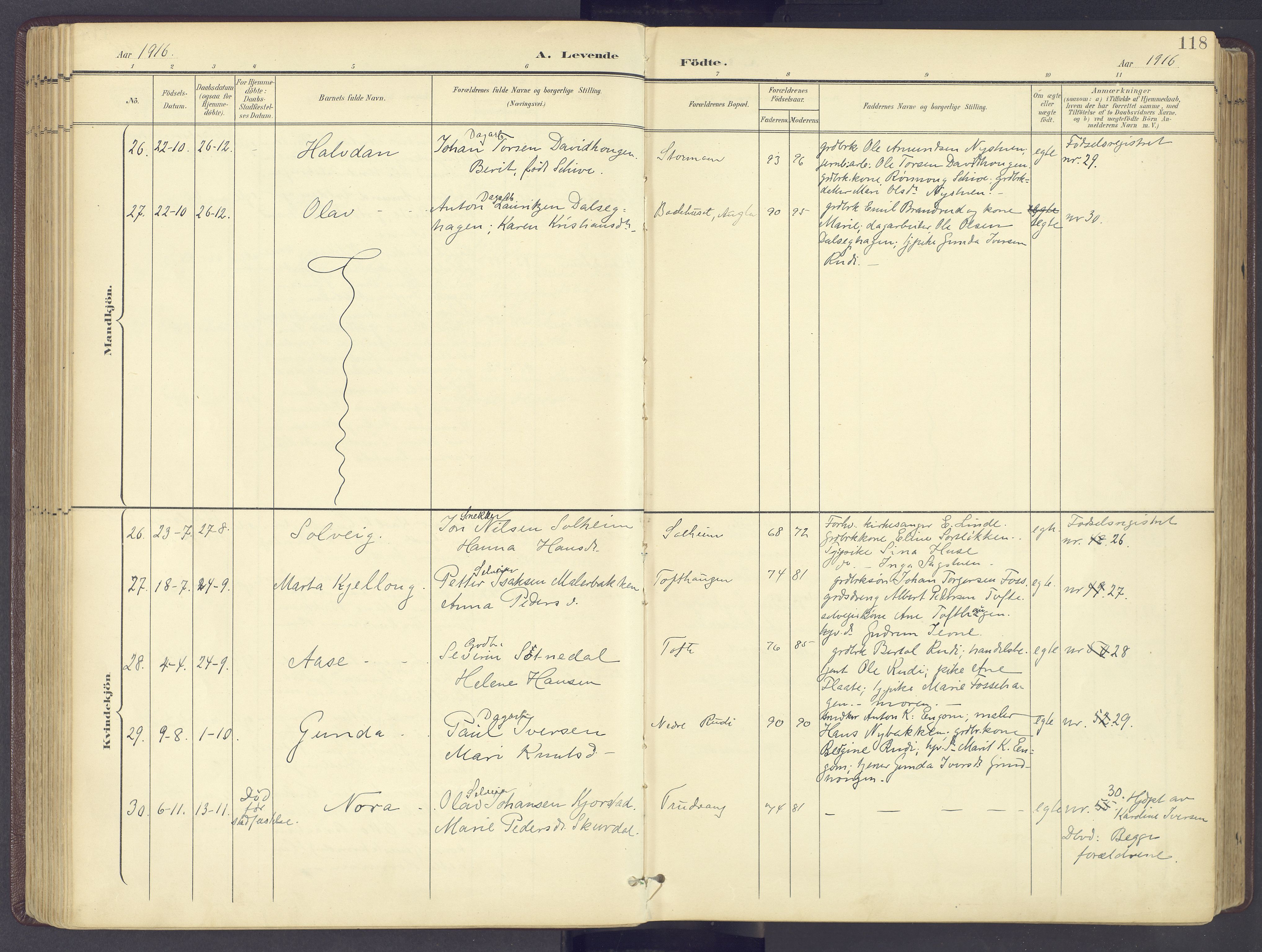 Sør-Fron prestekontor, AV/SAH-PREST-010/H/Ha/Haa/L0004: Parish register (official) no. 4, 1898-1919, p. 118