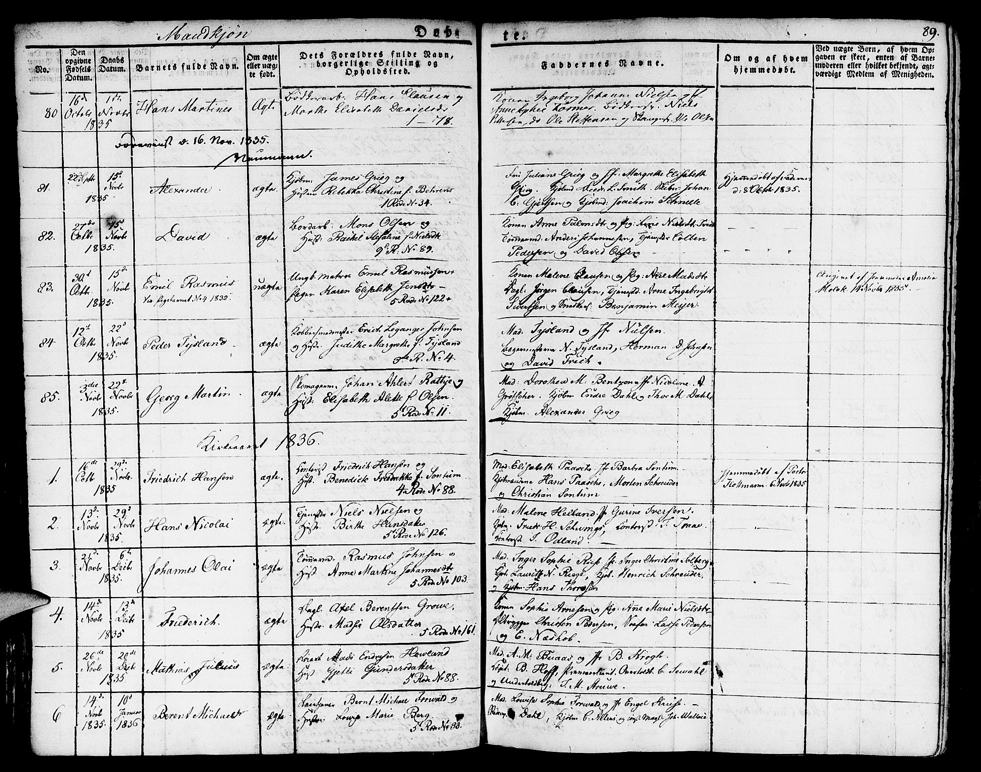 Nykirken Sokneprestembete, AV/SAB-A-77101/H/Haa/L0012: Parish register (official) no. A 12, 1821-1844, p. 89