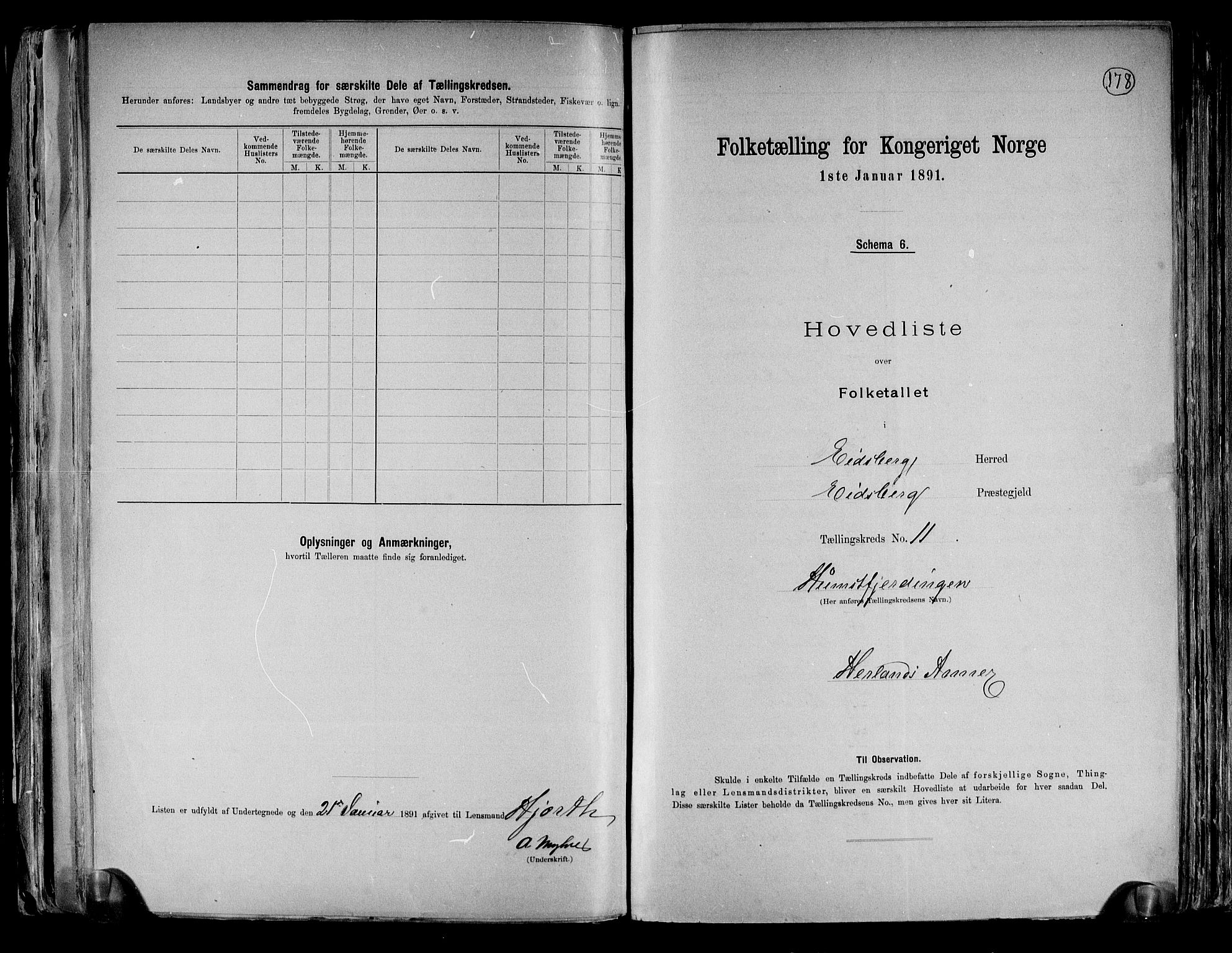 RA, 1891 census for 0125 Eidsberg, 1891, p. 30