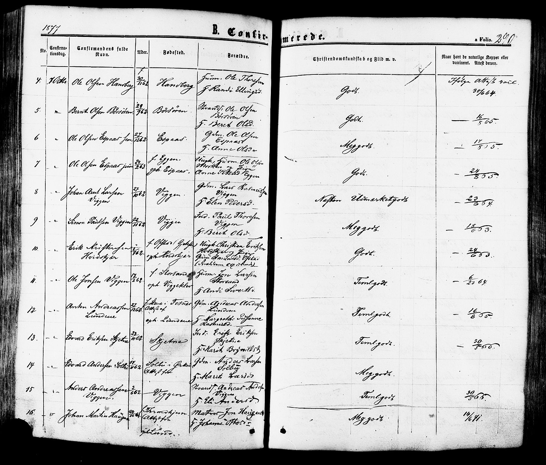 Ministerialprotokoller, klokkerbøker og fødselsregistre - Sør-Trøndelag, SAT/A-1456/665/L0772: Parish register (official) no. 665A07, 1856-1878, p. 290