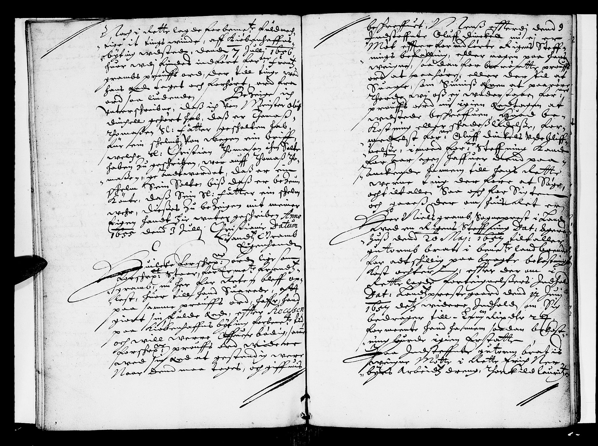 Hadeland, Land og Valdres sorenskriveri, AV/SAH-TING-028/G/Gb/L0005: Tingbok, 1657-1658, p. 8b-9a
