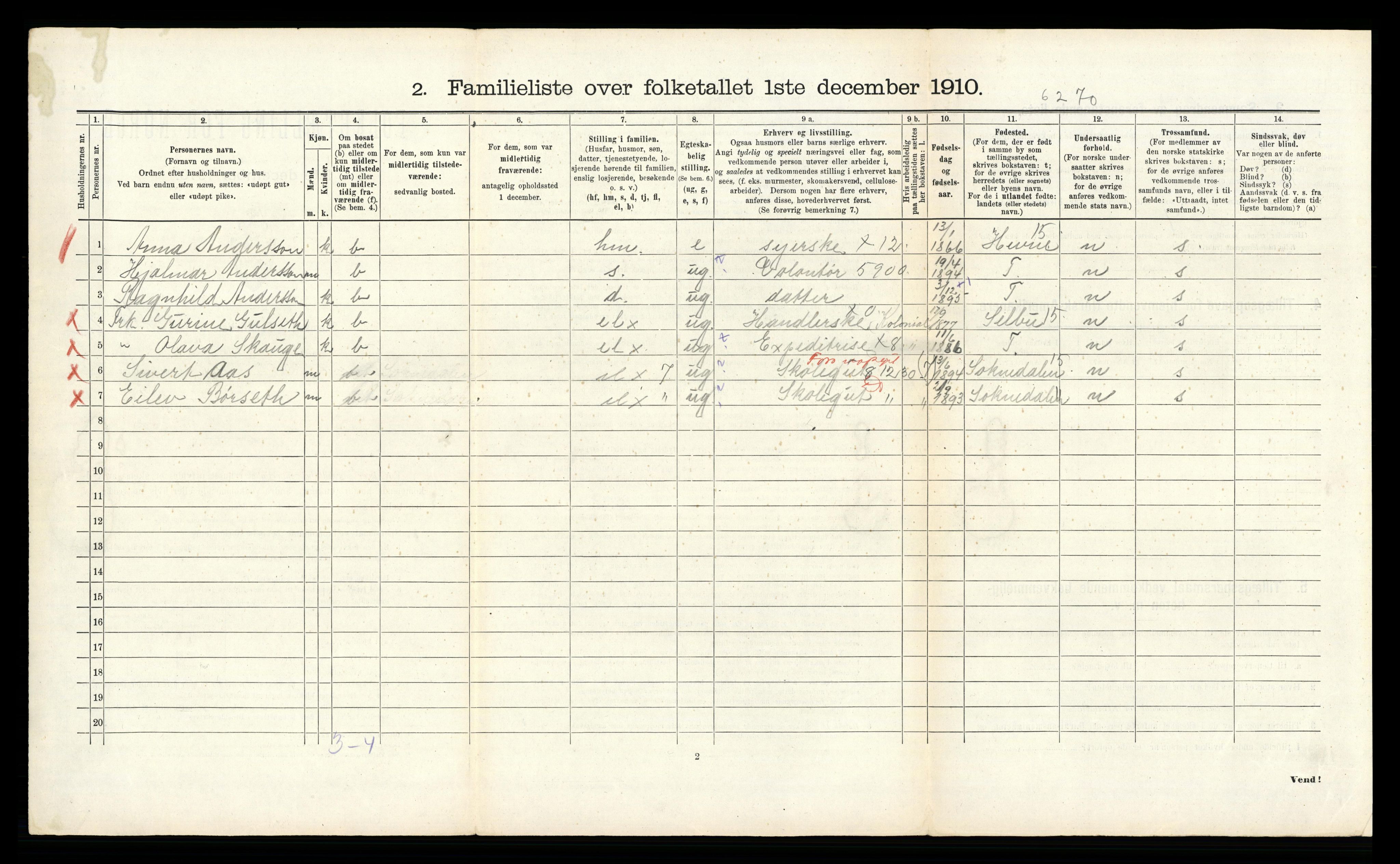 RA, 1910 census for Trondheim, 1910, p. 8250