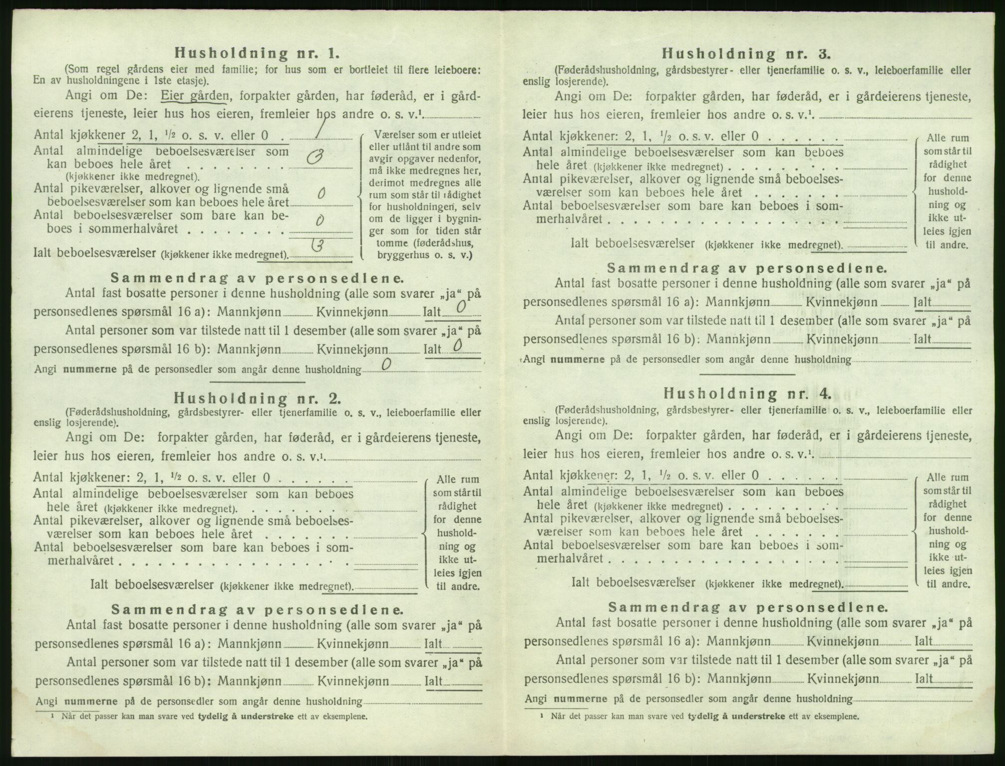 SAK, 1920 census for Øyestad, 1920, p. 733