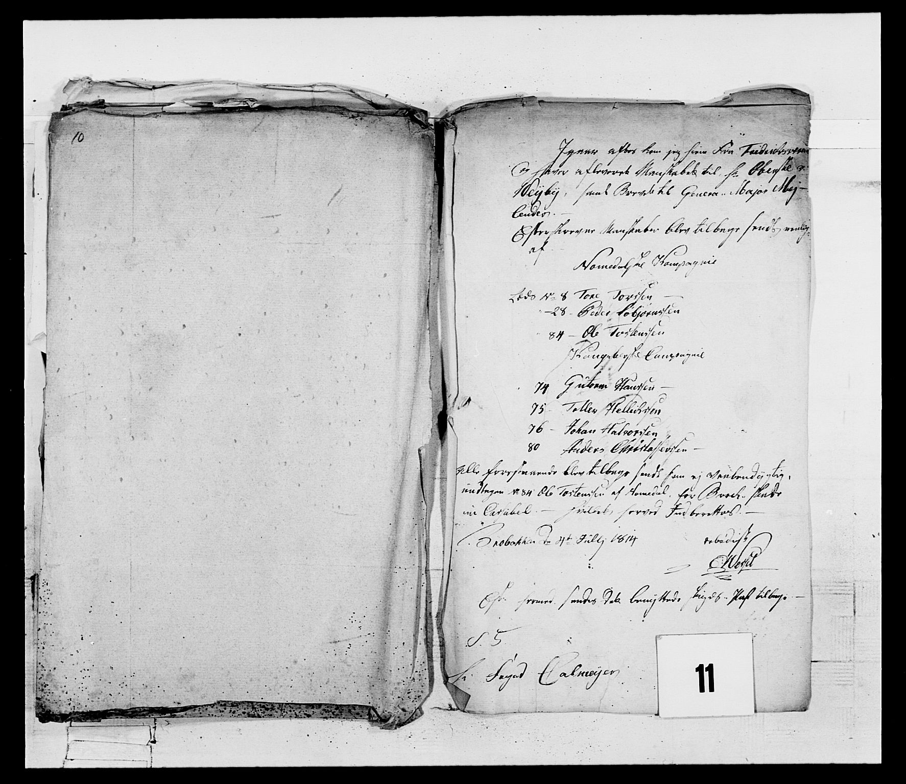 Generalitets- og kommissariatskollegiet, Det kongelige norske kommissariatskollegium, AV/RA-EA-5420/E/Eh/L0117: Telemarkske nasjonale infanteriregiment, 1812-1814, p. 215