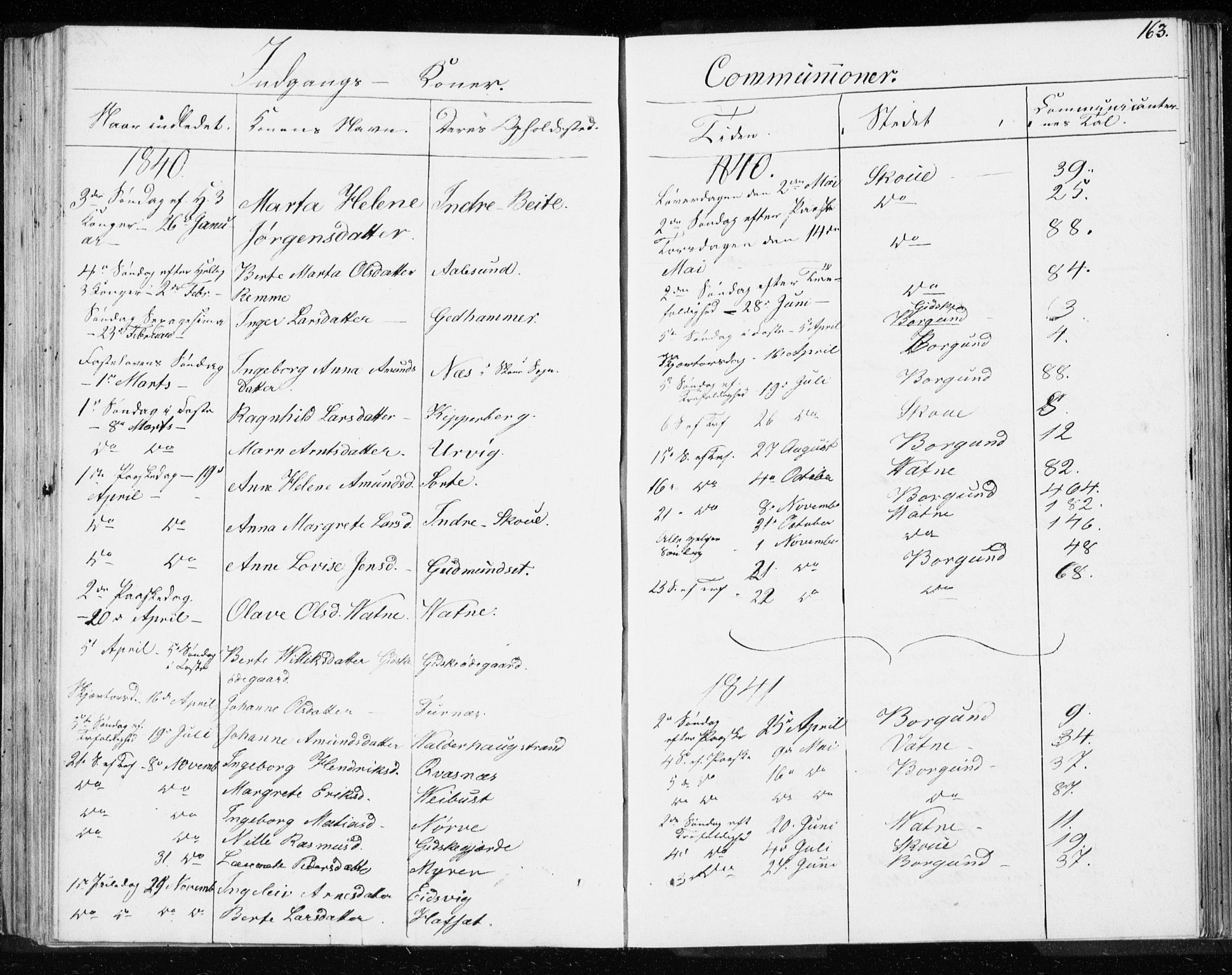Ministerialprotokoller, klokkerbøker og fødselsregistre - Møre og Romsdal, SAT/A-1454/528/L0414: Curate's parish register no. 528B02, 1833-1844, p. 163