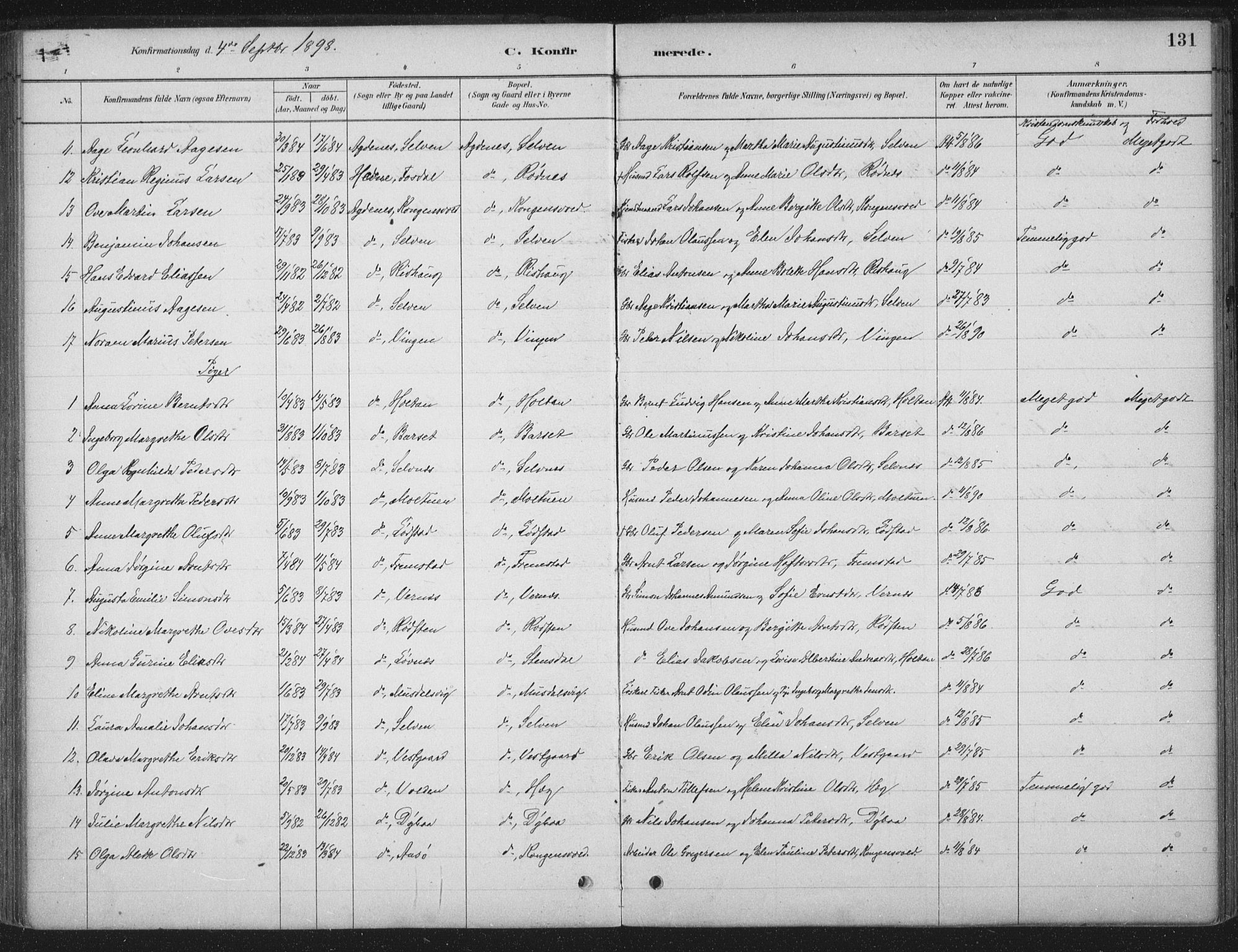 Ministerialprotokoller, klokkerbøker og fødselsregistre - Sør-Trøndelag, SAT/A-1456/662/L0755: Parish register (official) no. 662A01, 1879-1905, p. 131