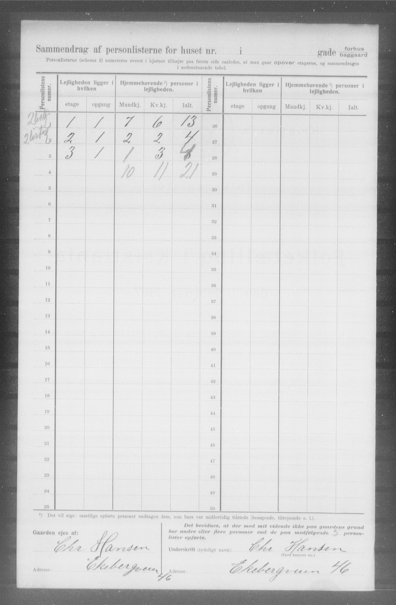 OBA, Municipal Census 1907 for Kristiania, 1907, p. 10296