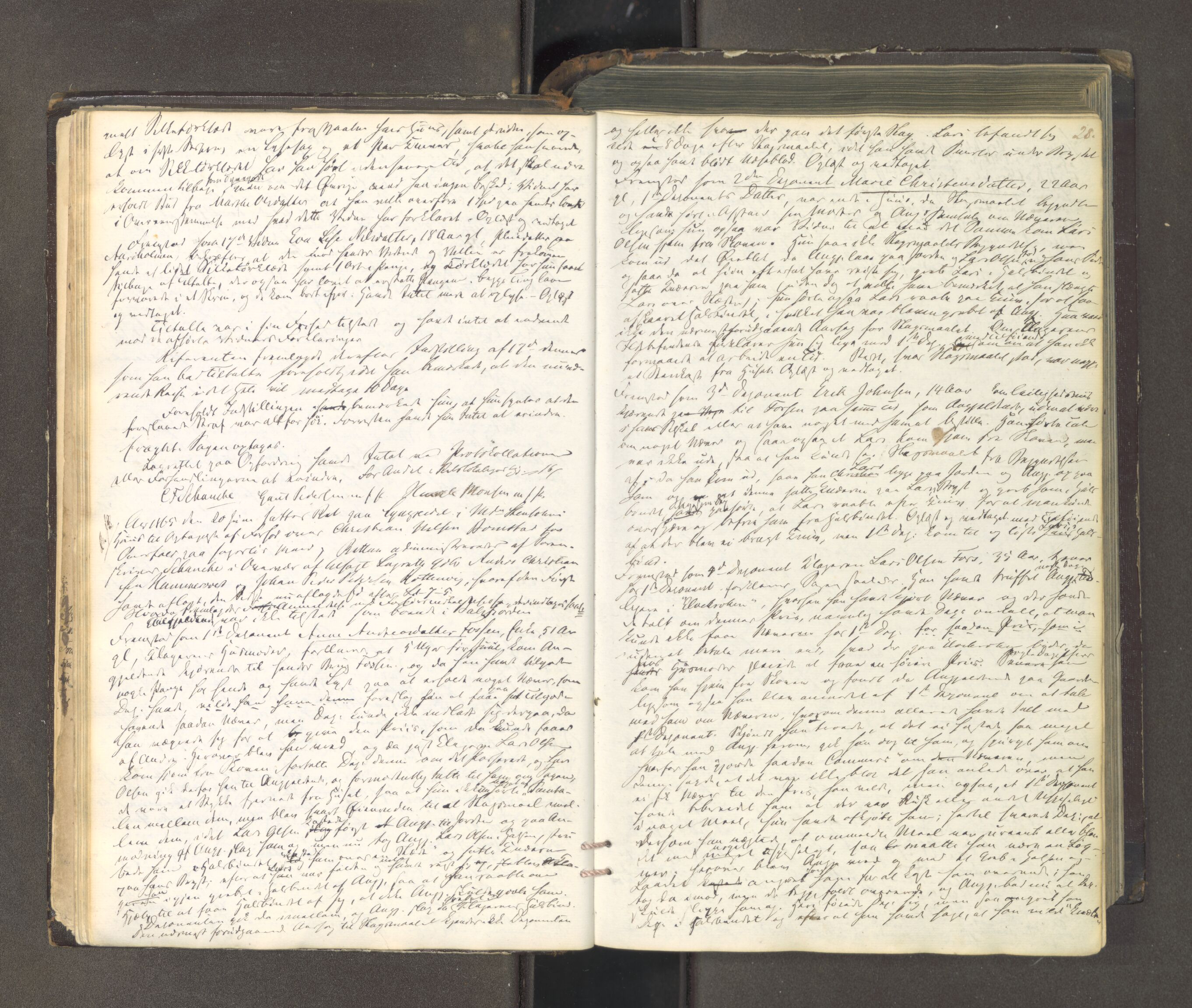Tromsø sorenskriveri 1855-, AV/SATØ-S-0050/F/Fe/L0127: Ekstrarettsprotokoll med register, 1864-1870, p. 27b-28a
