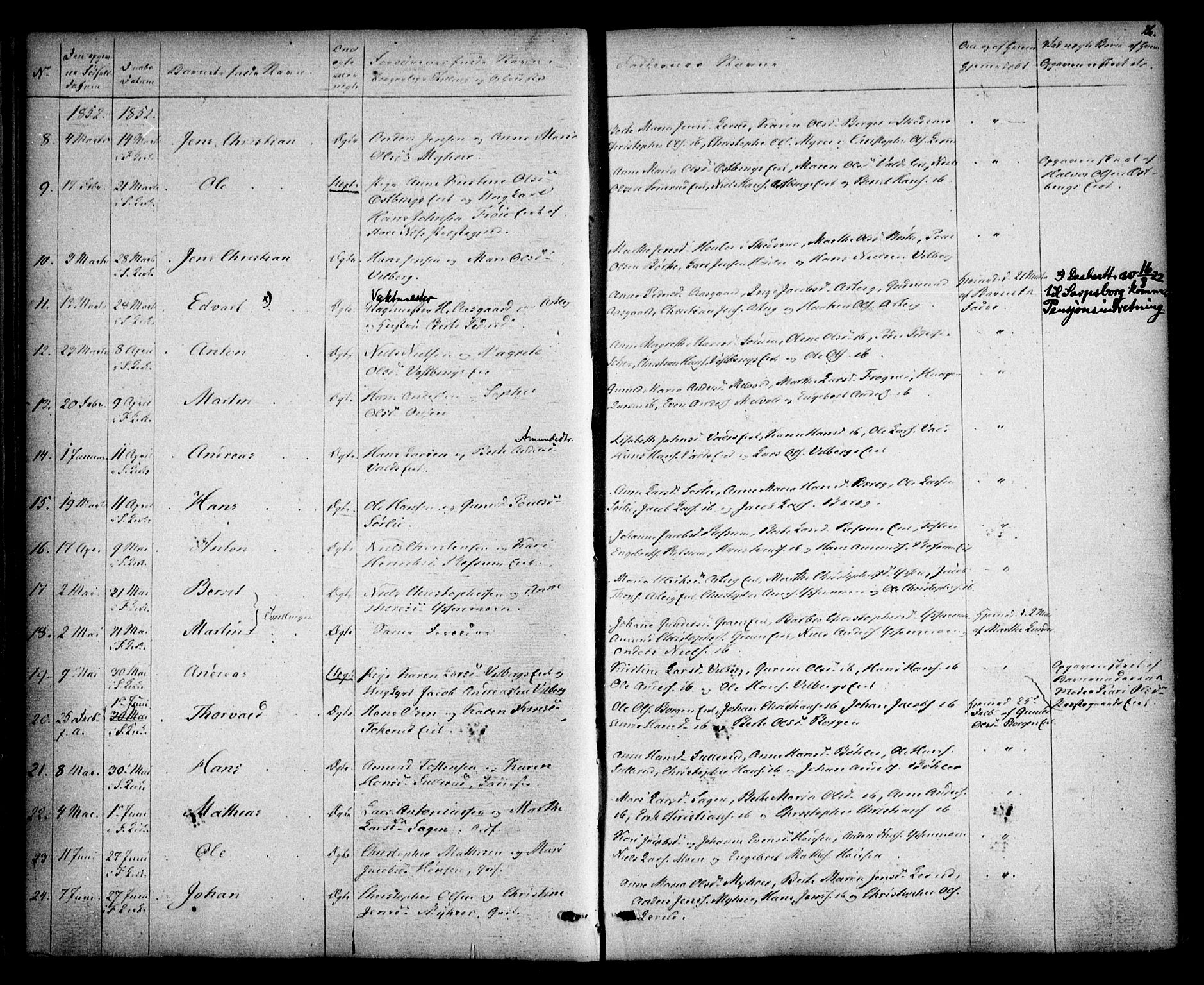 Sørum prestekontor Kirkebøker, AV/SAO-A-10303/F/Fa/L0005: Parish register (official) no. I 5, 1846-1863, p. 26