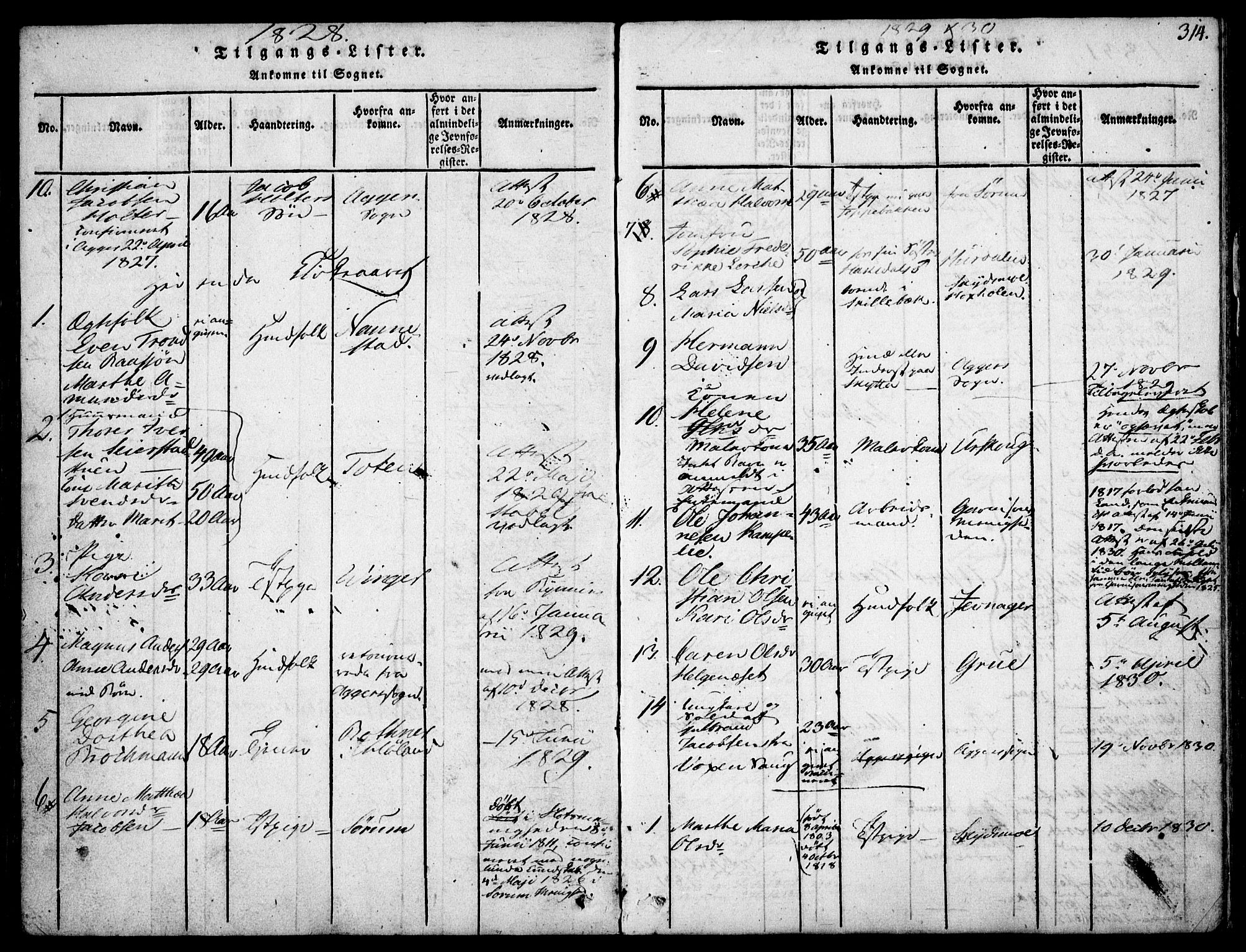 Nittedal prestekontor Kirkebøker, SAO/A-10365a/F/Fa/L0003: Parish register (official) no. I 3, 1814-1836, p. 314