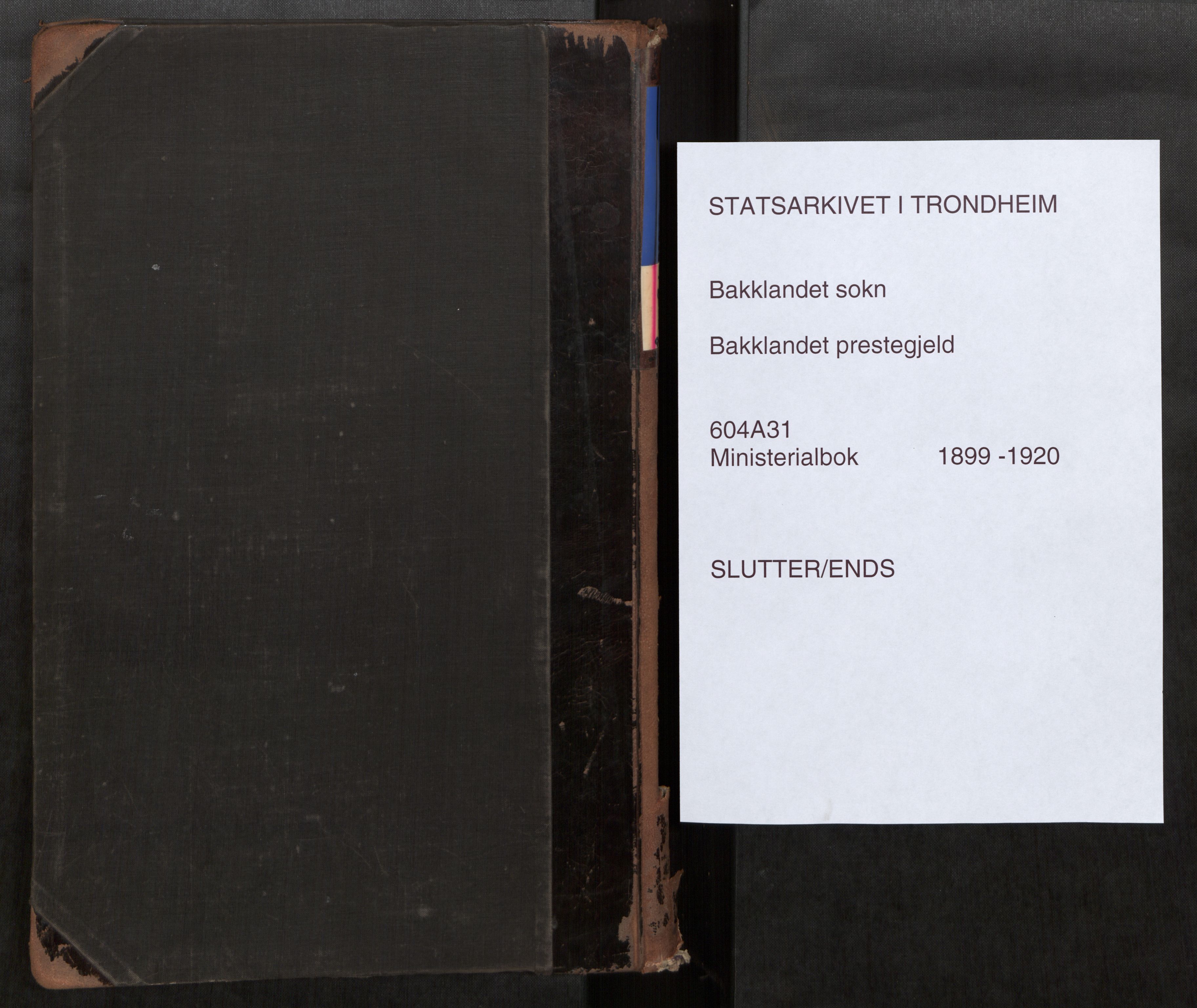 Bakklandet sokneprestkontor, SAT/A-1127: Parish register (official) no. 604A31, 1899-1920