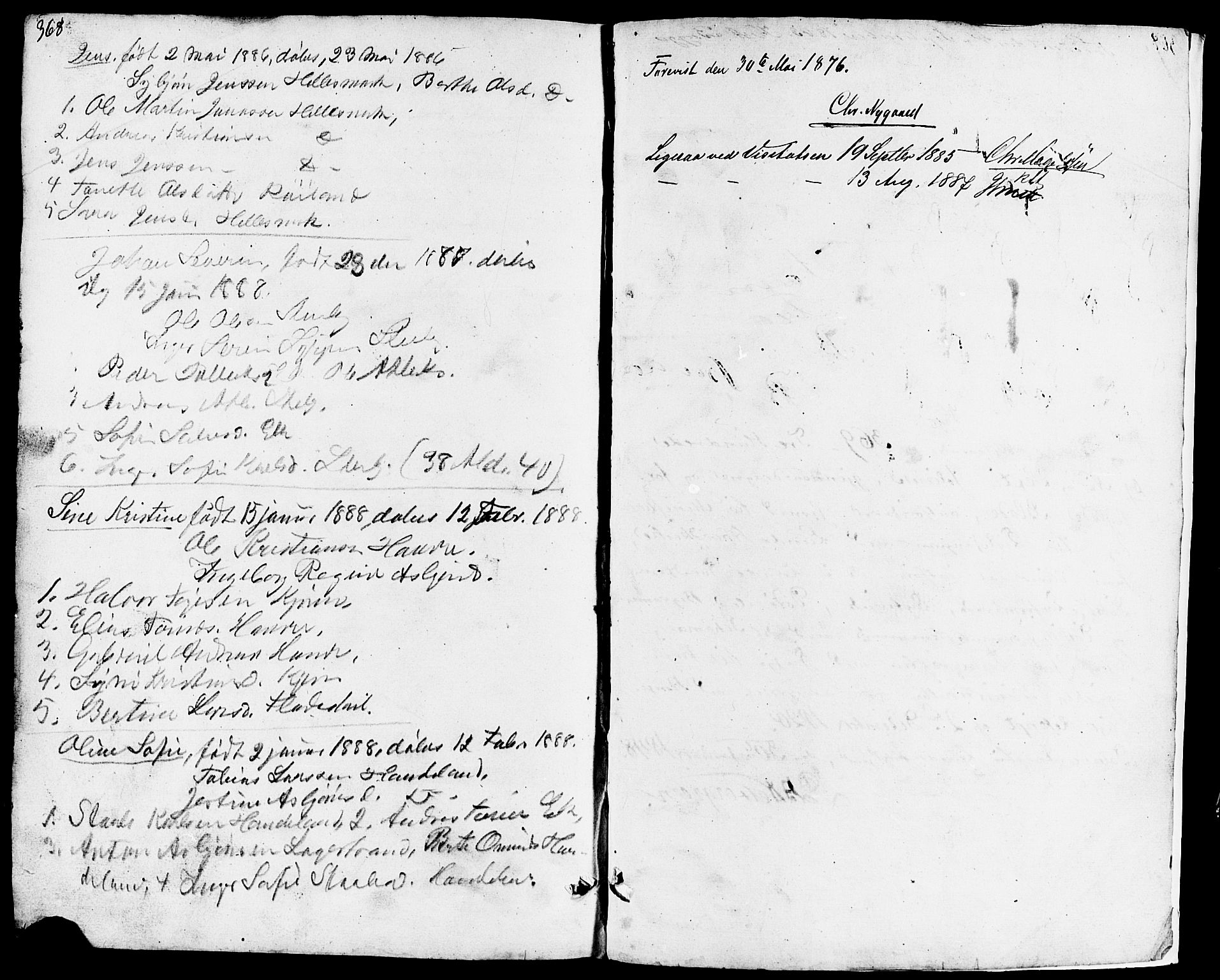 Lund sokneprestkontor, SAST/A-101809/S07/L0003: Parish register (copy) no. B 3, 1848-1885, p. 368