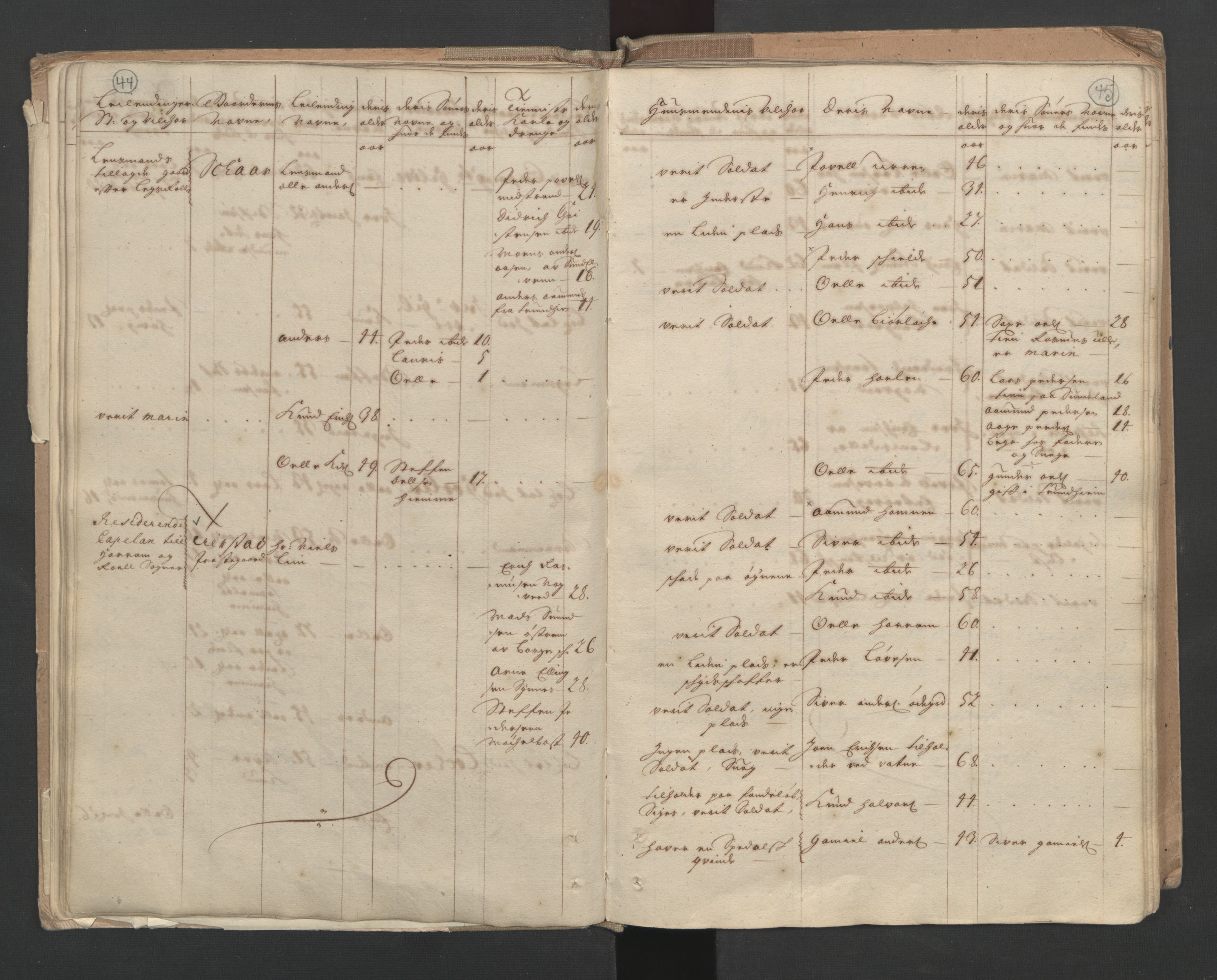 RA, Census (manntall) 1701, no. 10: Sunnmøre fogderi, 1701, p. 44-45