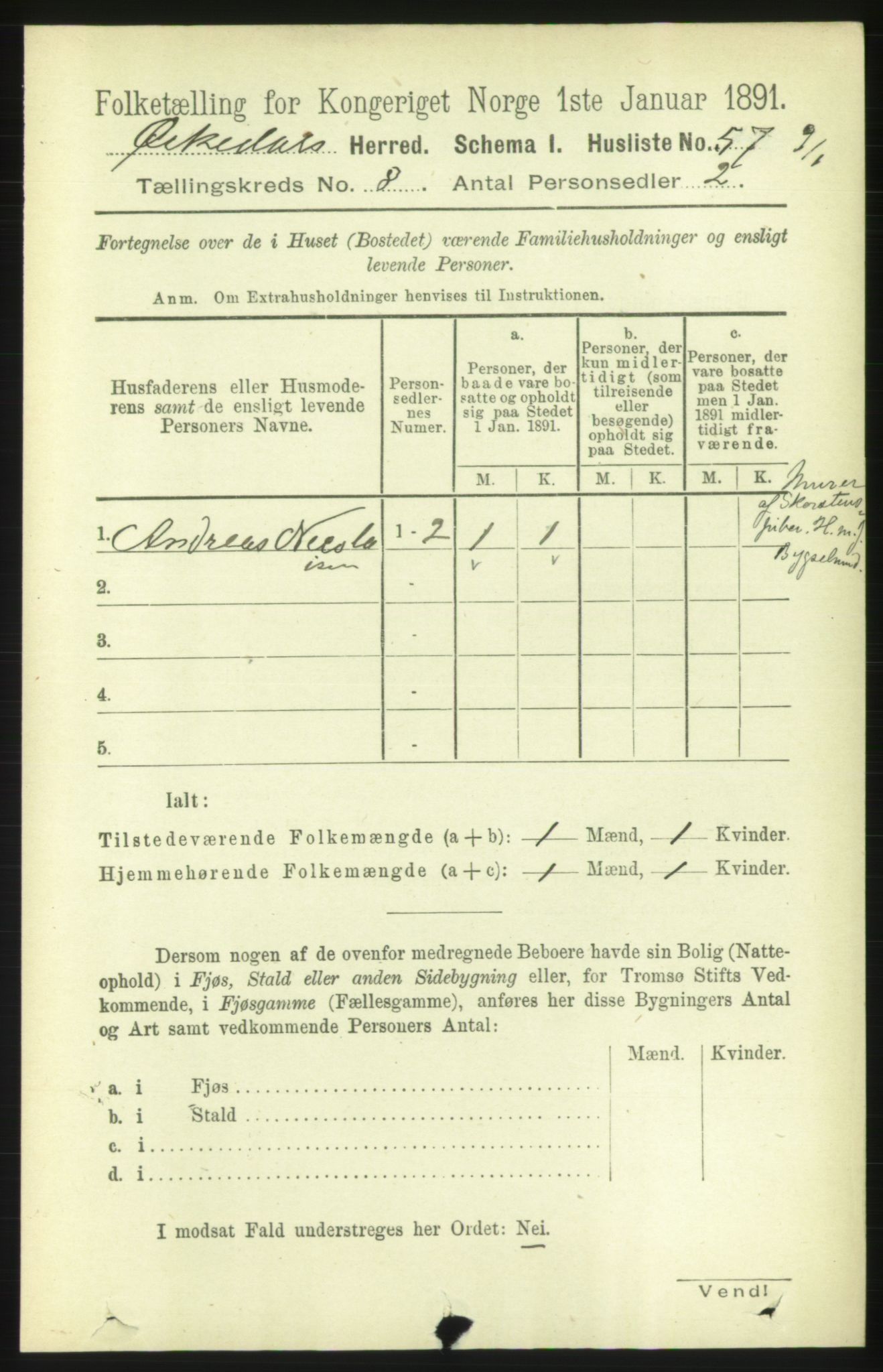 RA, 1891 census for 1638 Orkdal, 1891, p. 3866