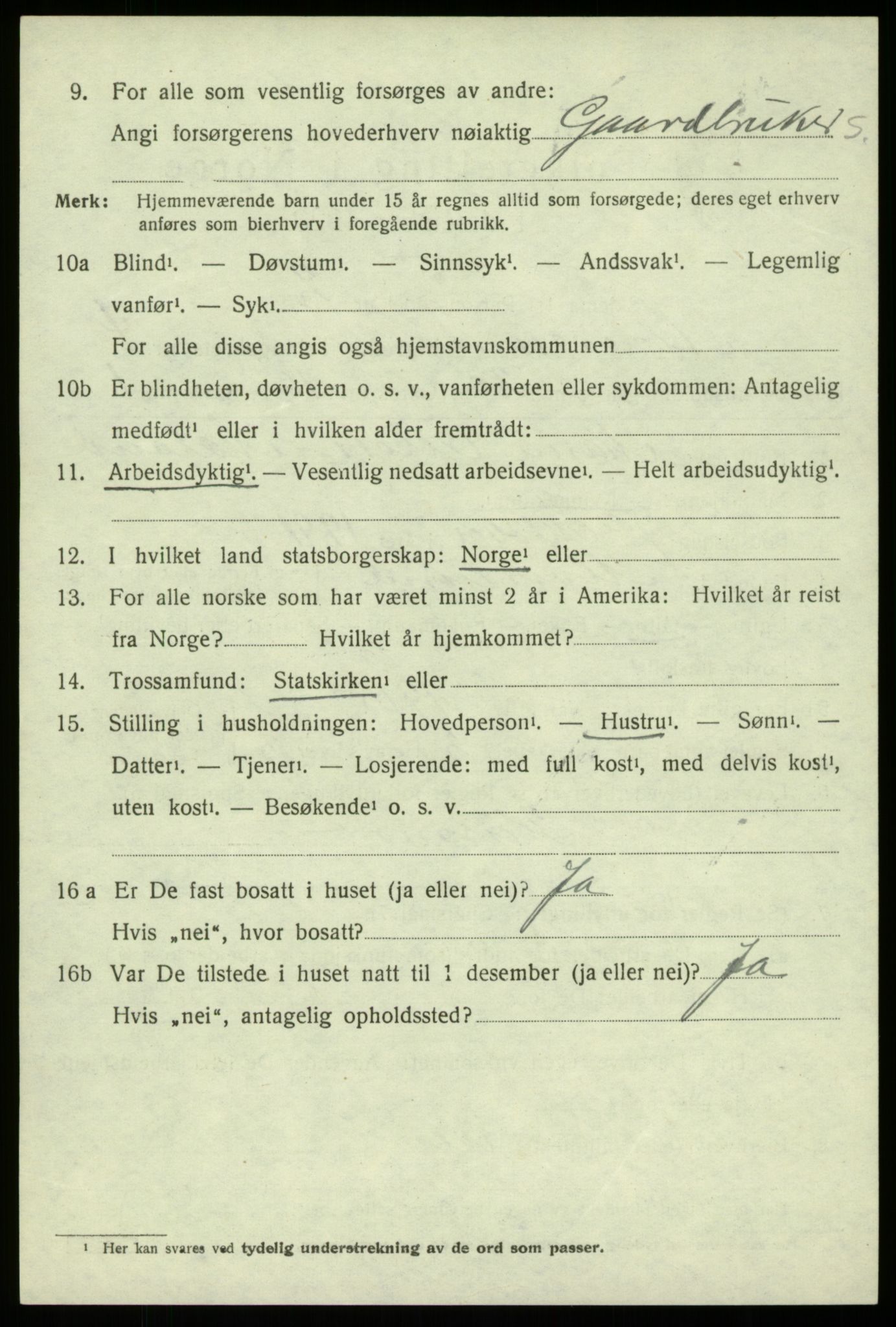 SAB, 1920 census for Alversund, 1920, p. 2941