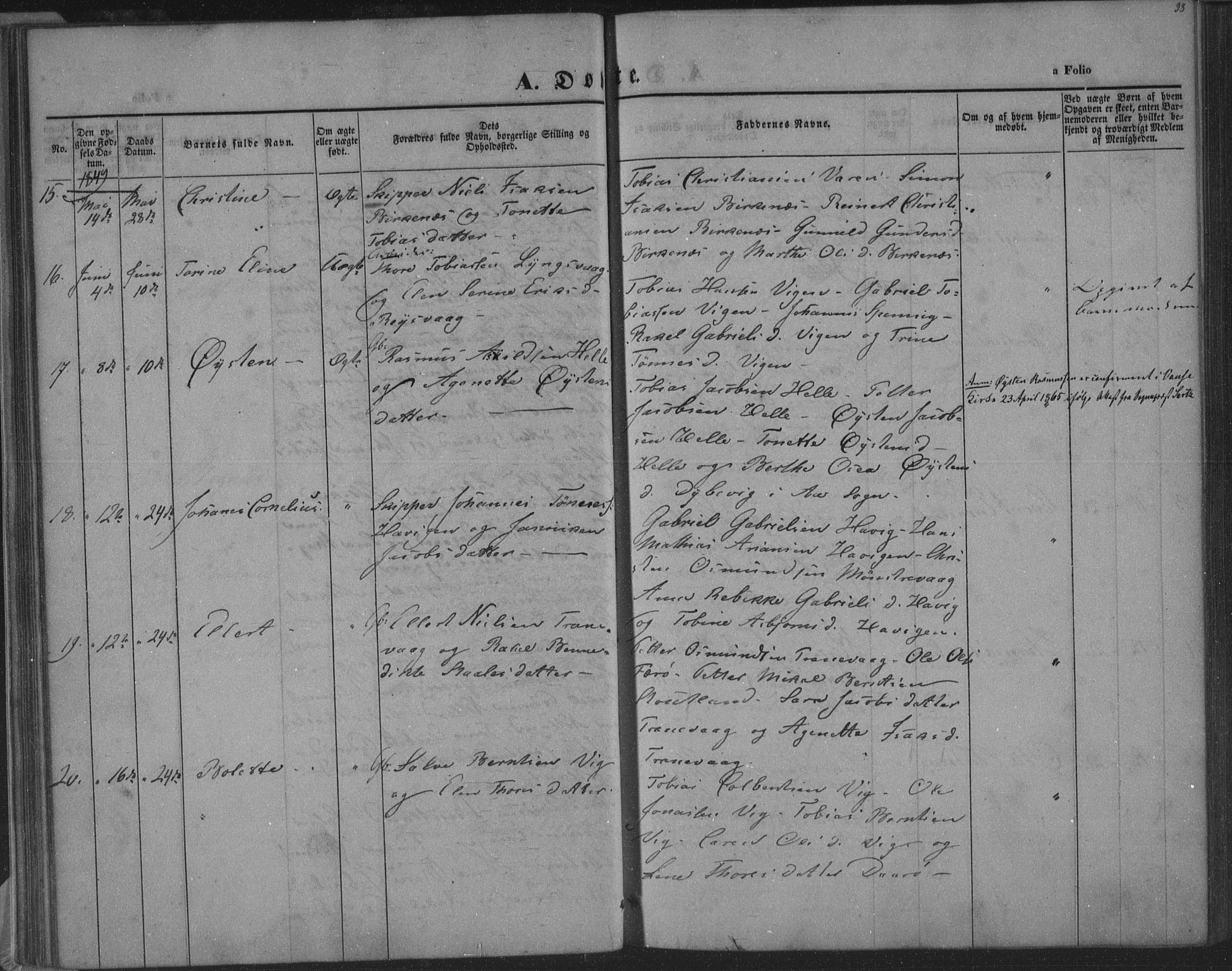 Herad sokneprestkontor, AV/SAK-1111-0018/F/Fa/Fab/L0003: Parish register (official) no. A 3, 1844-1853, p. 38