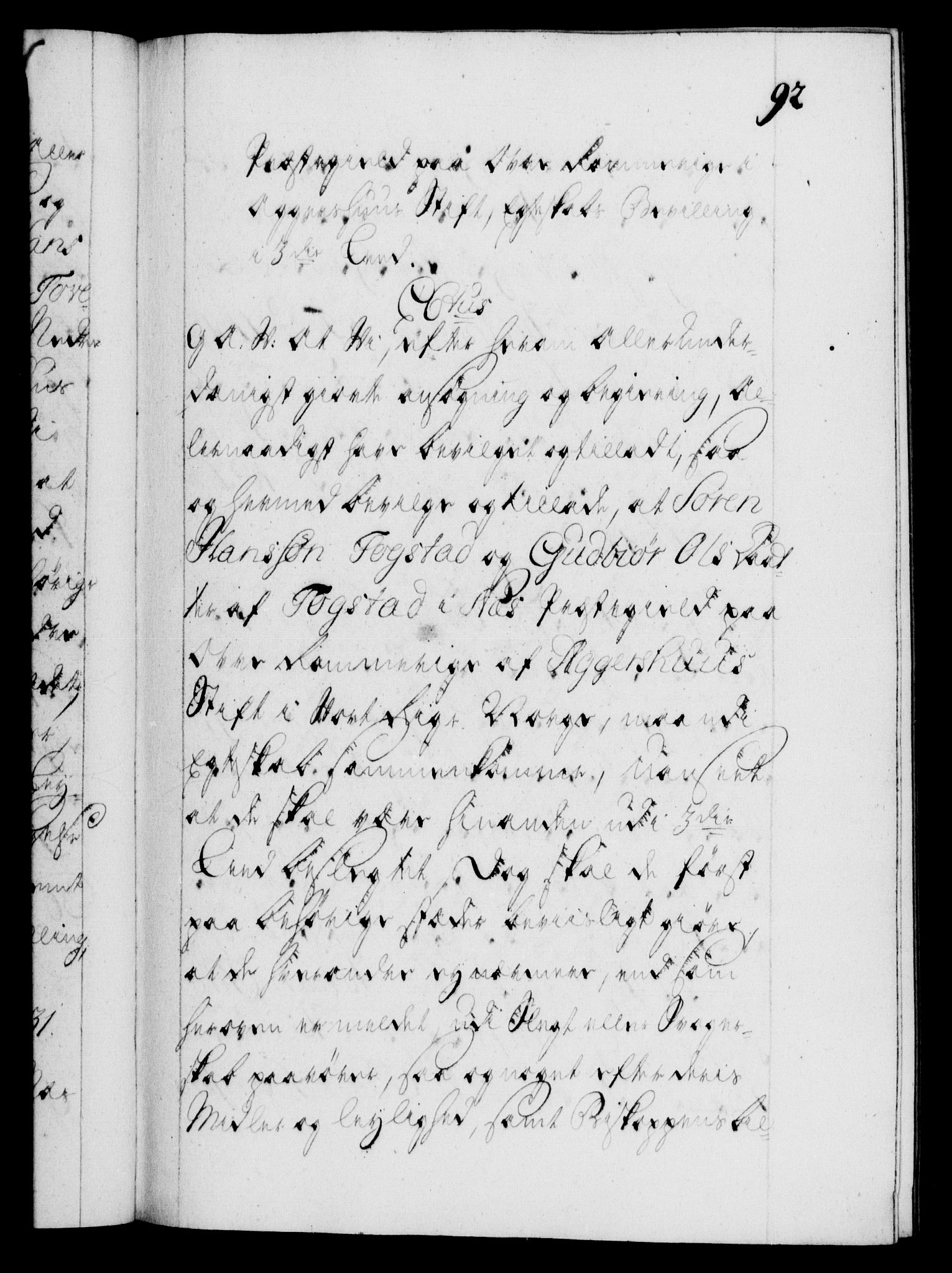 Danske Kanselli 1572-1799, AV/RA-EA-3023/F/Fc/Fca/Fcaa/L0027: Norske registre, 1730-1732, p. 92a