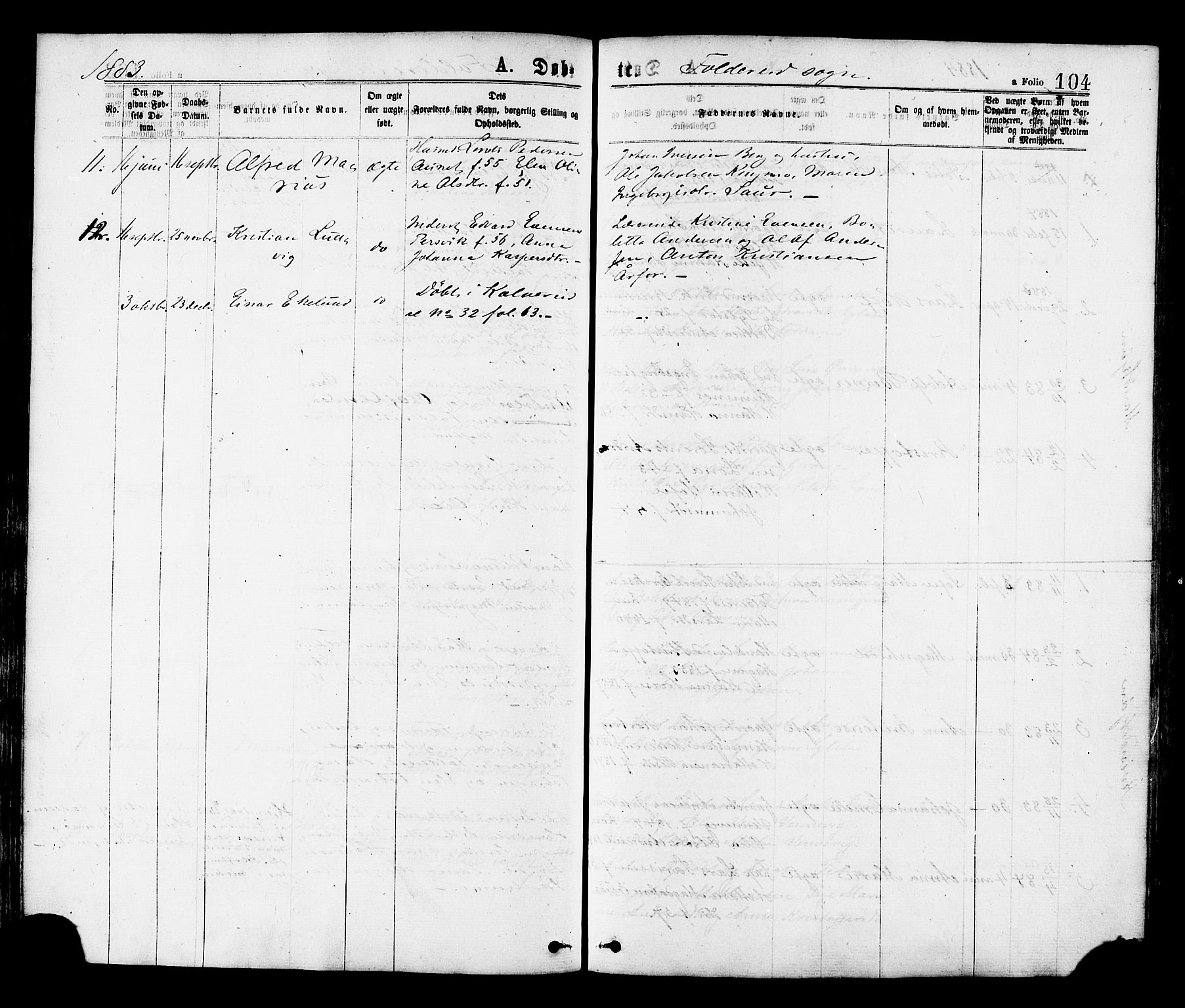 Ministerialprotokoller, klokkerbøker og fødselsregistre - Nord-Trøndelag, AV/SAT-A-1458/780/L0642: Parish register (official) no. 780A07 /2, 1878-1885, p. 104