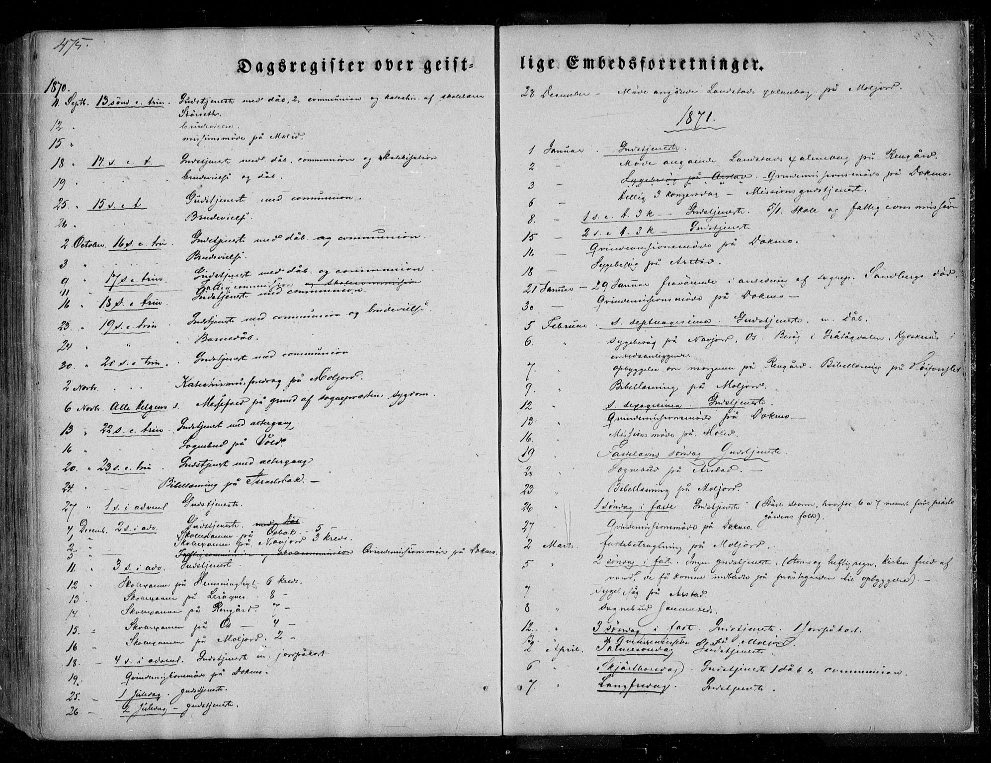 Ministerialprotokoller, klokkerbøker og fødselsregistre - Nordland, AV/SAT-A-1459/846/L0644: Parish register (official) no. 846A02, 1837-1872, p. 475