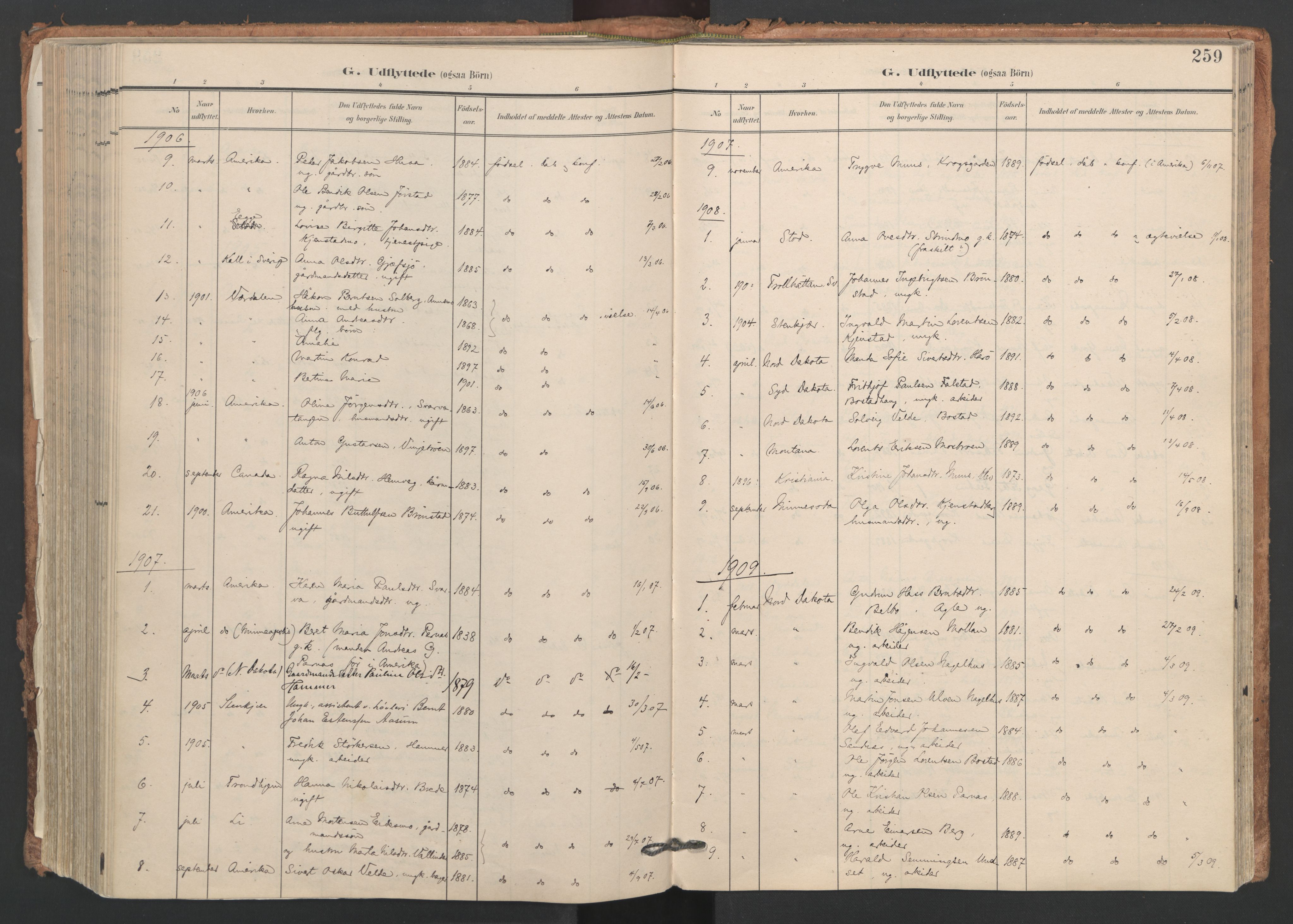 Ministerialprotokoller, klokkerbøker og fødselsregistre - Nord-Trøndelag, SAT/A-1458/749/L0477: Parish register (official) no. 749A11, 1902-1927, p. 259