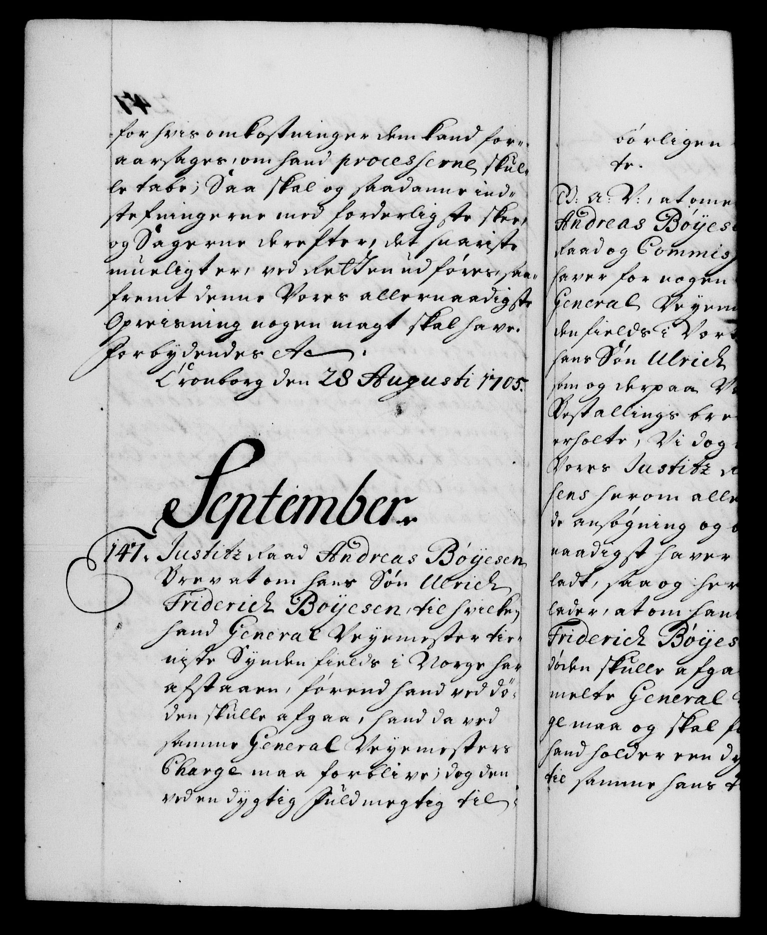 Danske Kanselli 1572-1799, AV/RA-EA-3023/F/Fc/Fca/Fcaa/L0019: Norske registre, 1704-1707, p. 247b