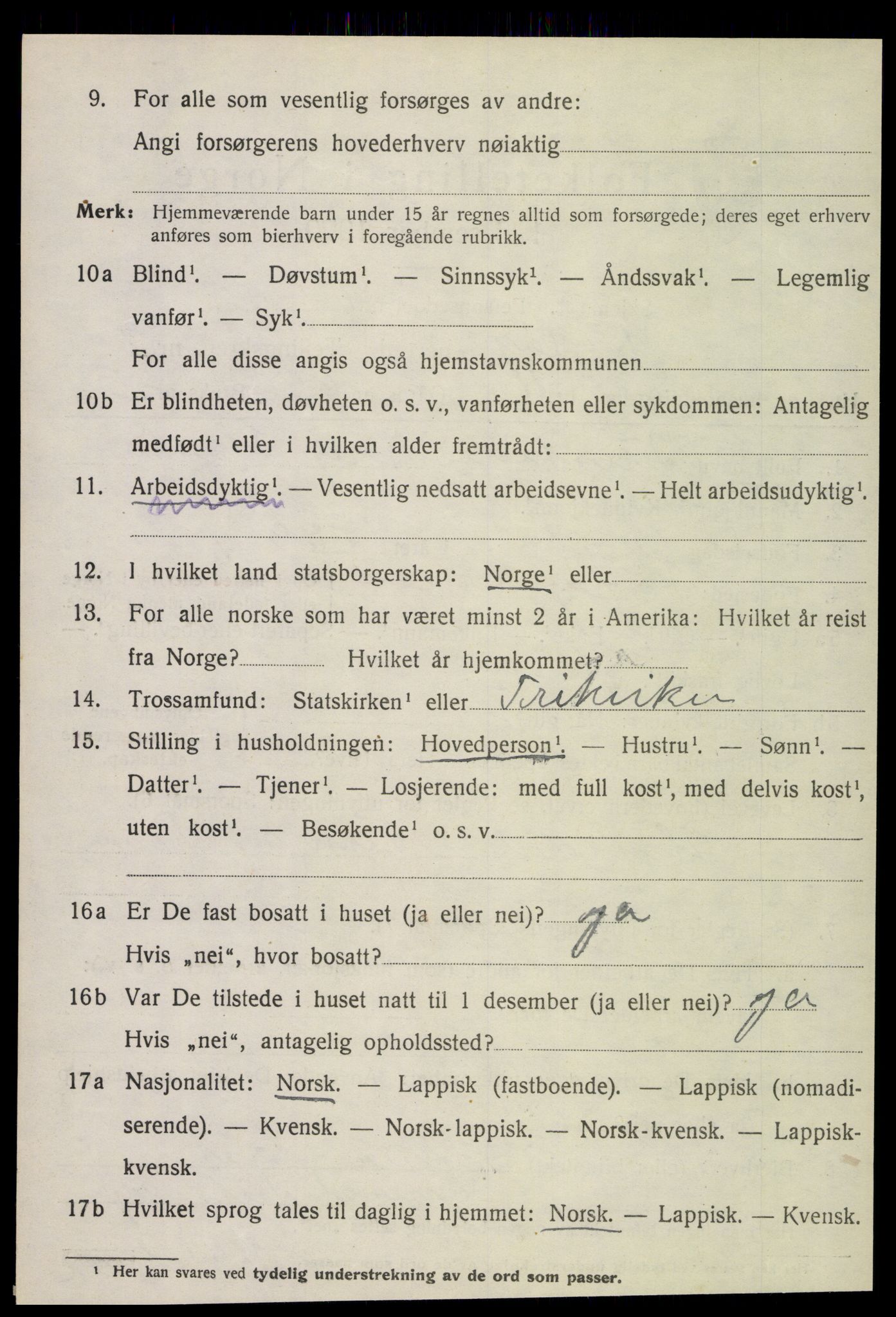 SAT, 1920 census for Rødøy, 1920, p. 5199